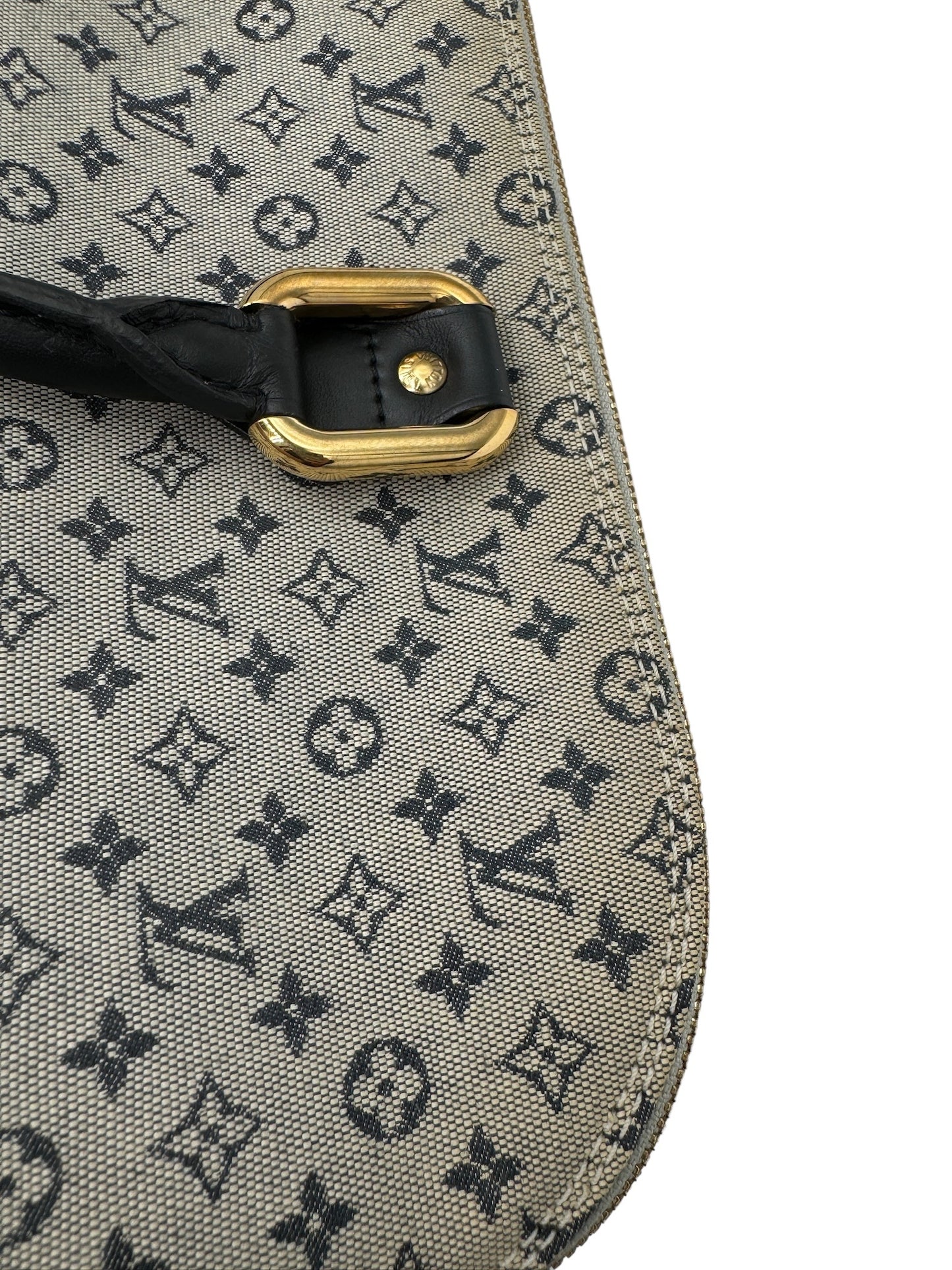 LOUIS VUITTON - Almaron Monogram Mini Handbag Blue Cotton Leather