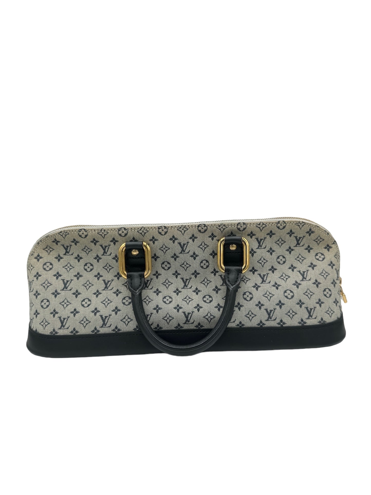 LOUIS VUITTON - Almaron Monogram Mini Handbag Blue Cotton Leather