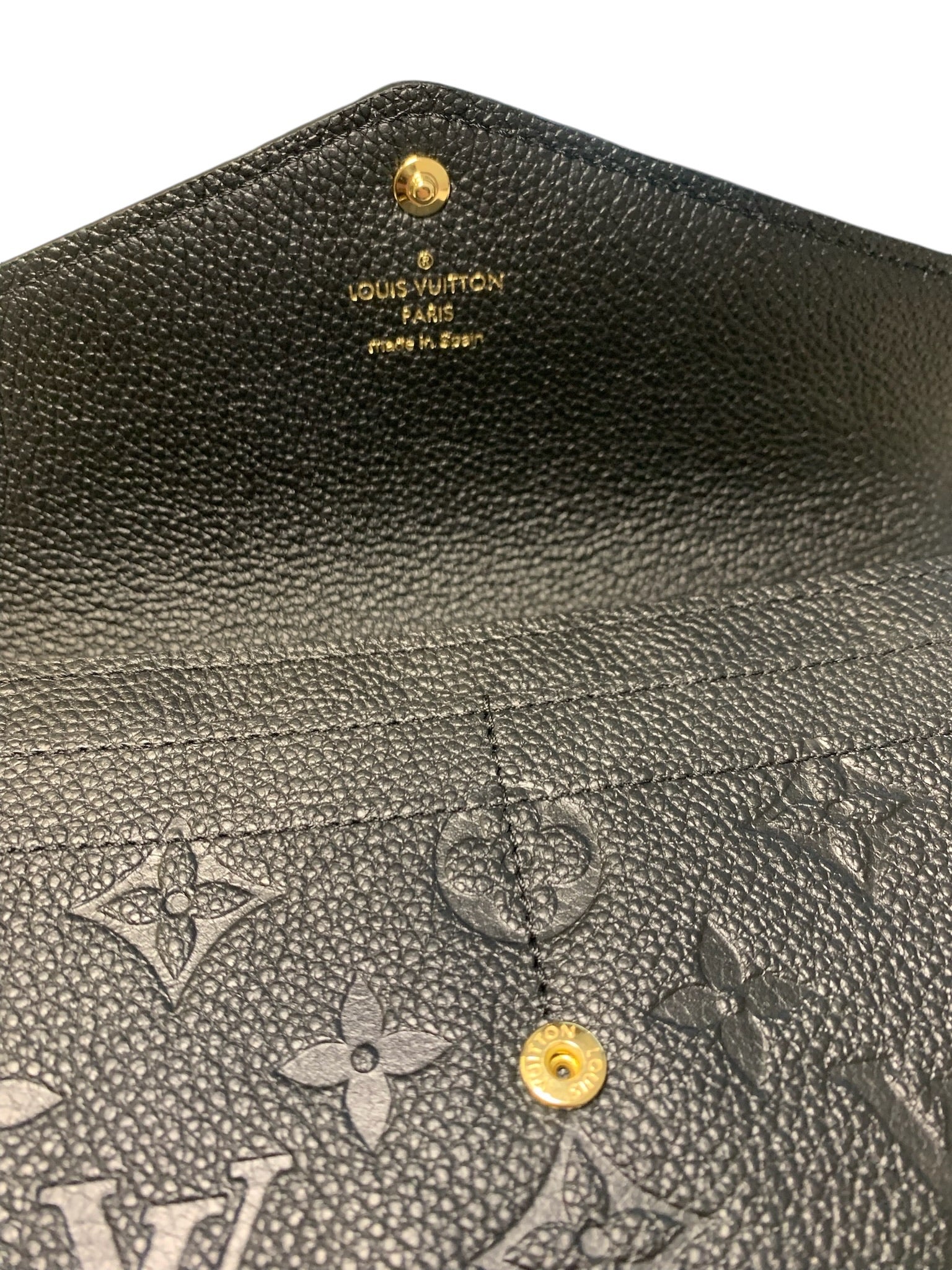 LOUIS VUITTON - Cartera Empreinte Sarah con monograma negra