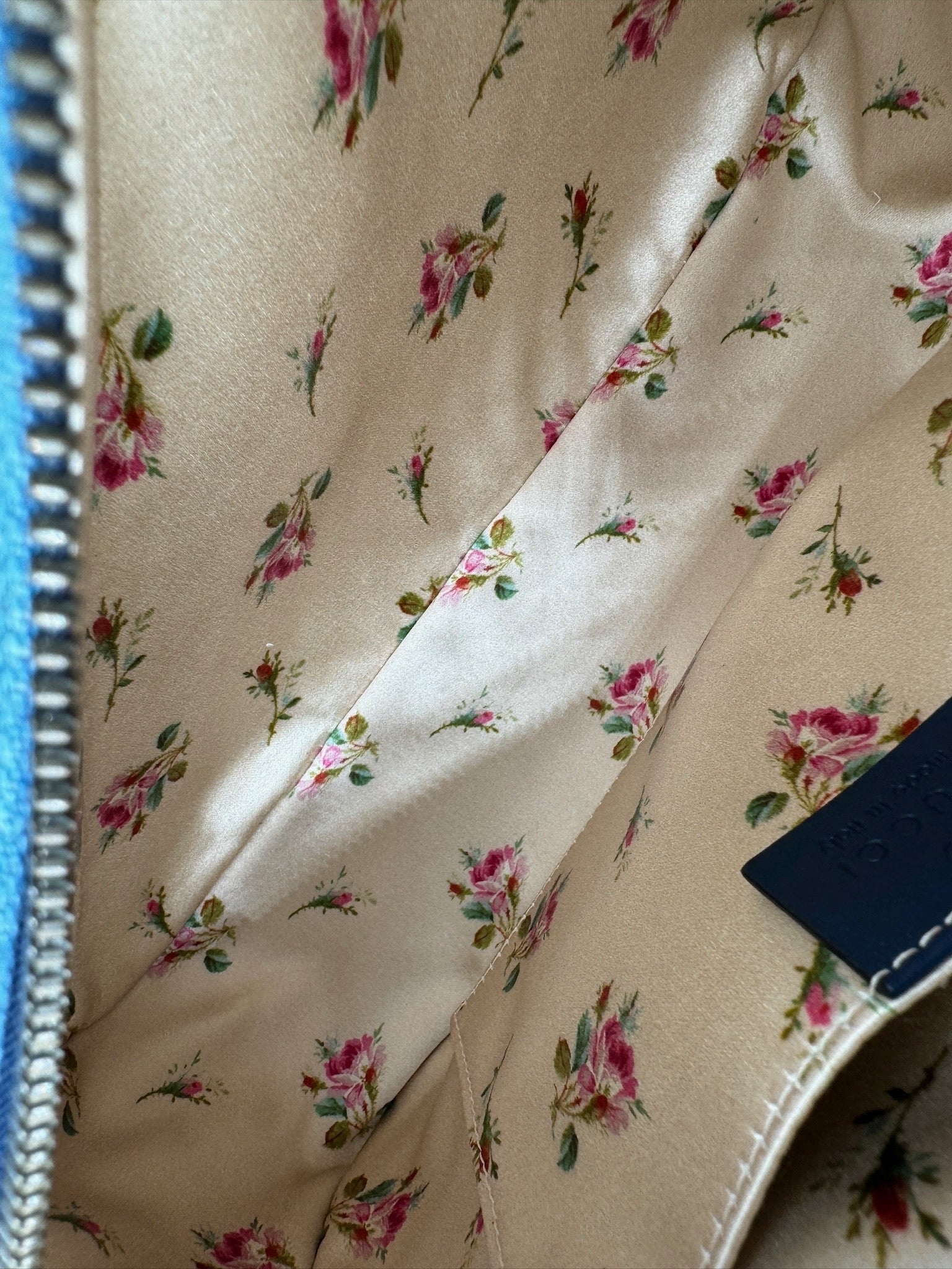 GUCCI - Bolso de hombro GG Marmont de mezclilla azul