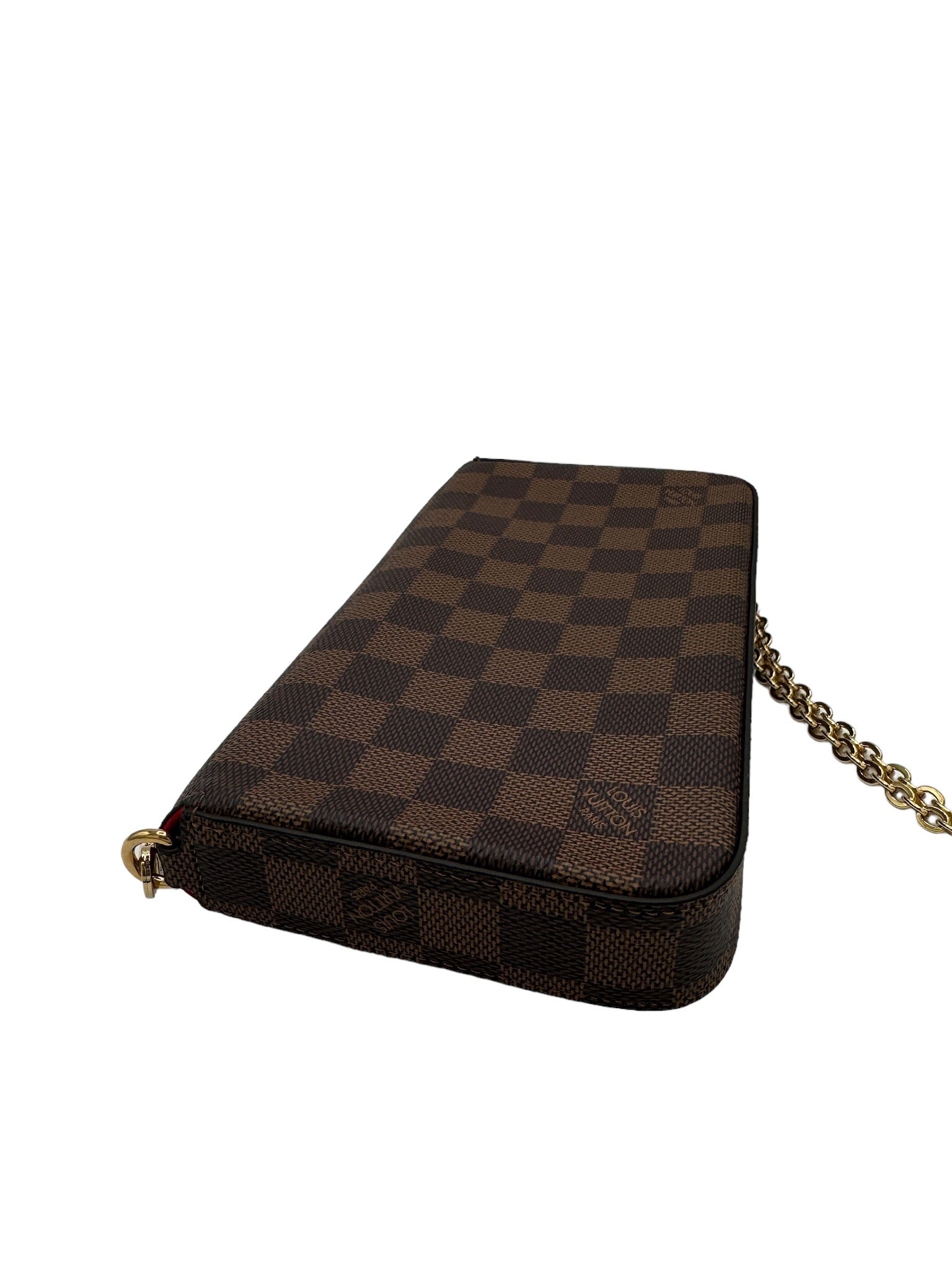 LOUIS VUITTON - Damier Ebene Canvas Felicie Pochette Crossbody Bag