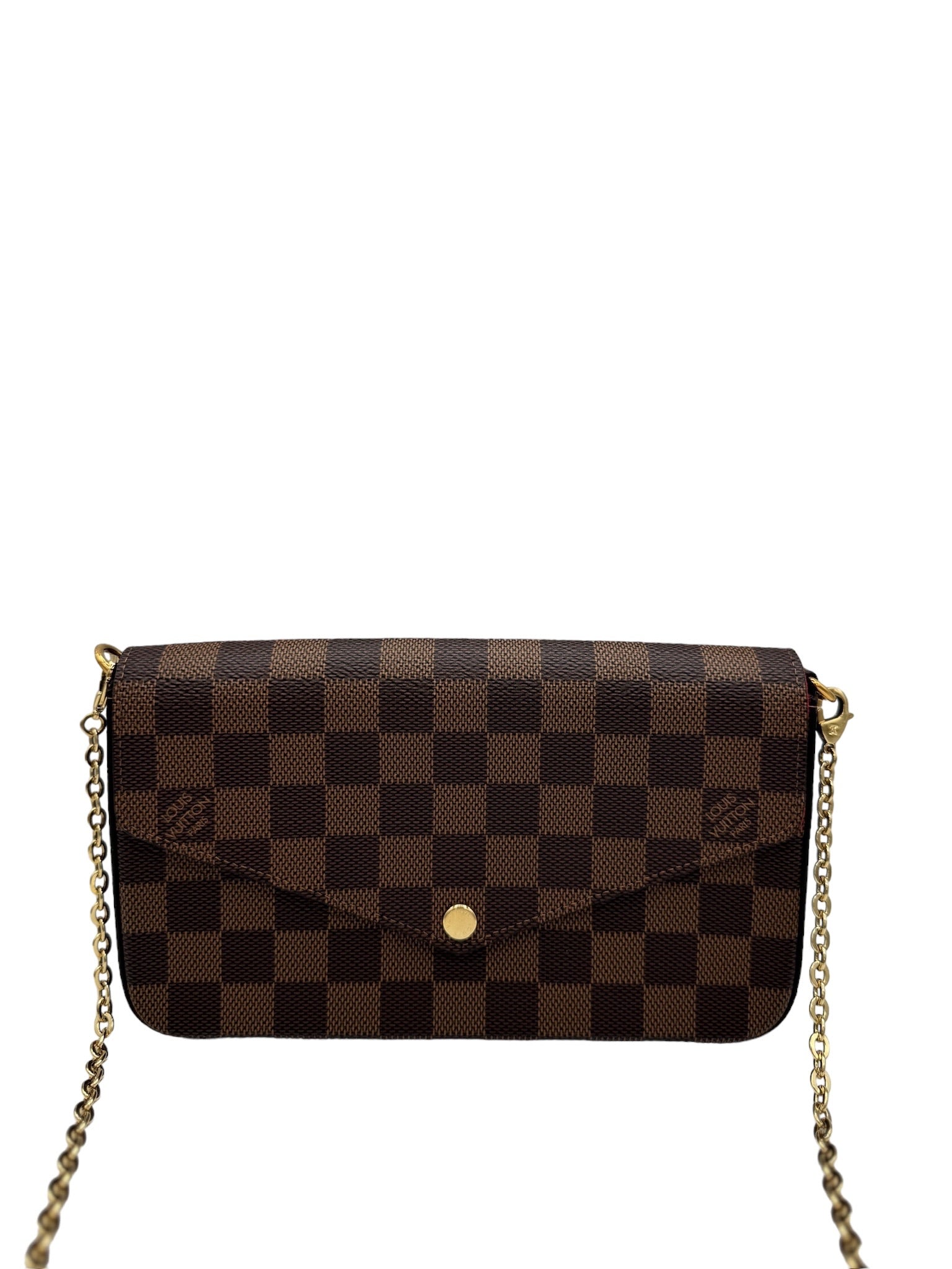 LOUIS VUITTON - Damier Ebene Canvas Felicie Pochette Crossbody Bag