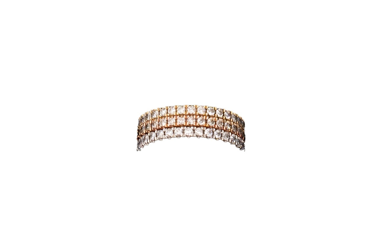 Pack of 3 Diamond Rings in Rose Gold, White Gold and Yellow Gold 14K (0.33 CTW)