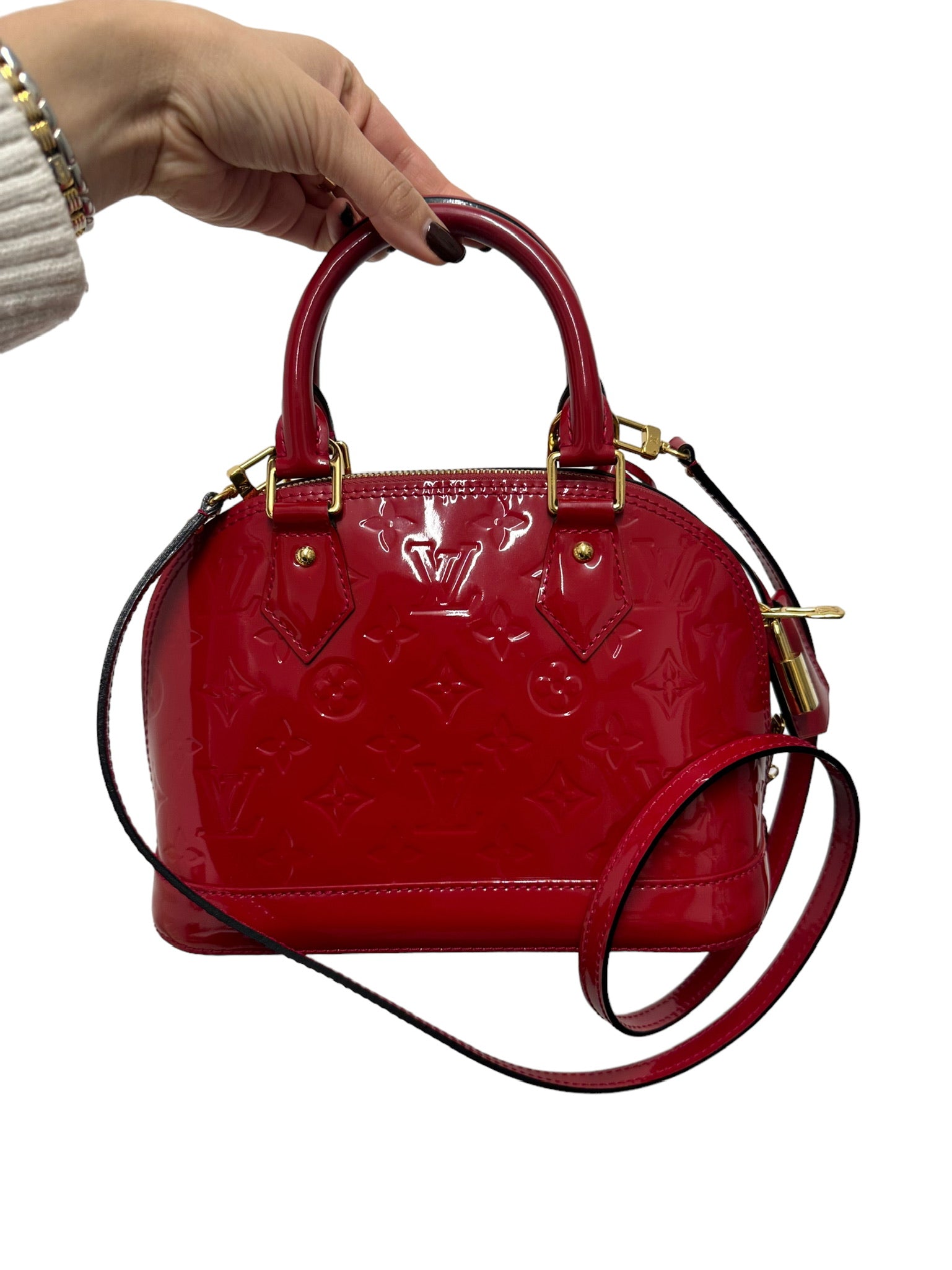 LOUIS VUITTON - Cerise Monogram Vernis Alma BB