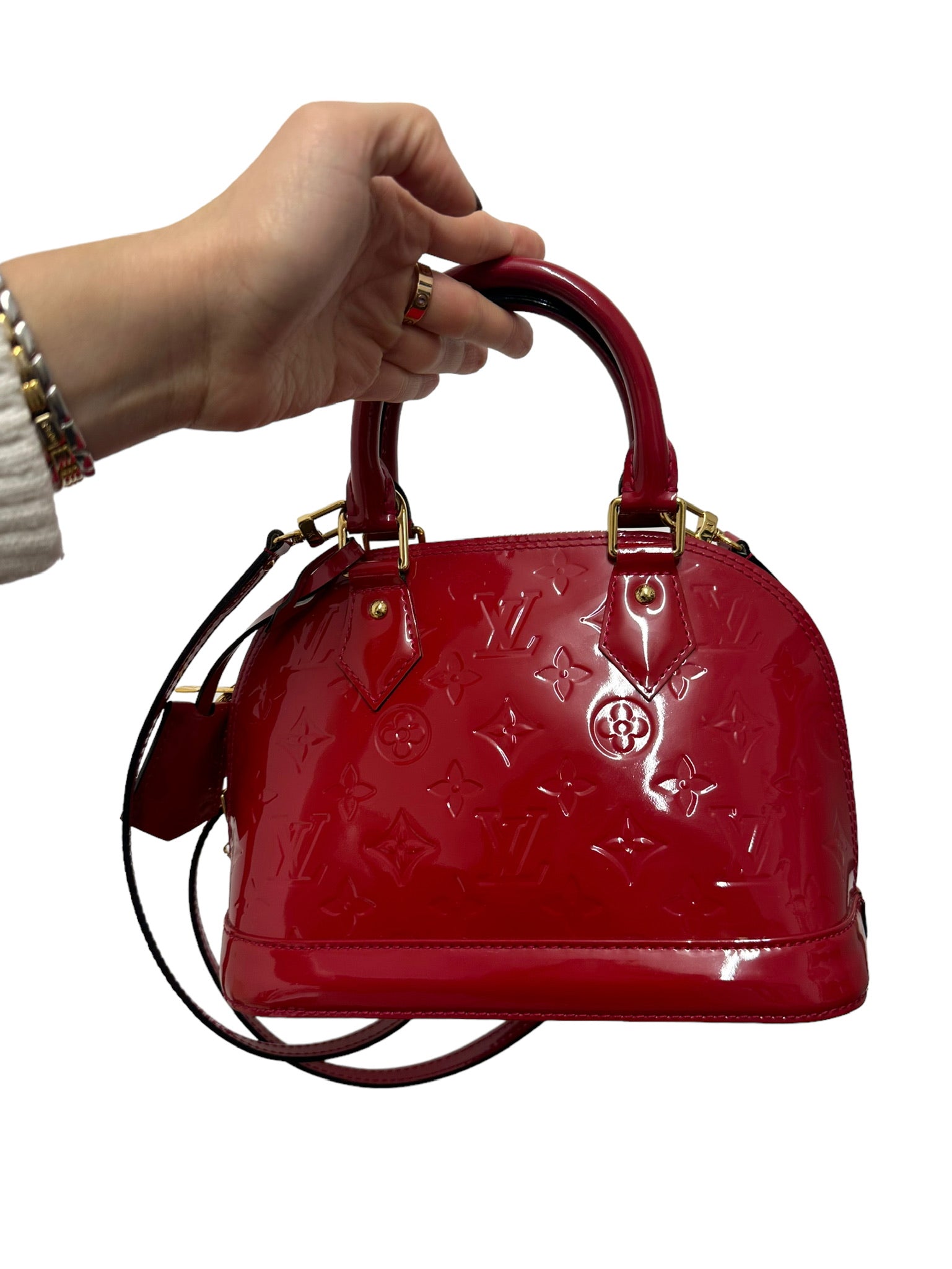 LOUIS VUITTON - Cerise Monogram Vernis Alma BB
