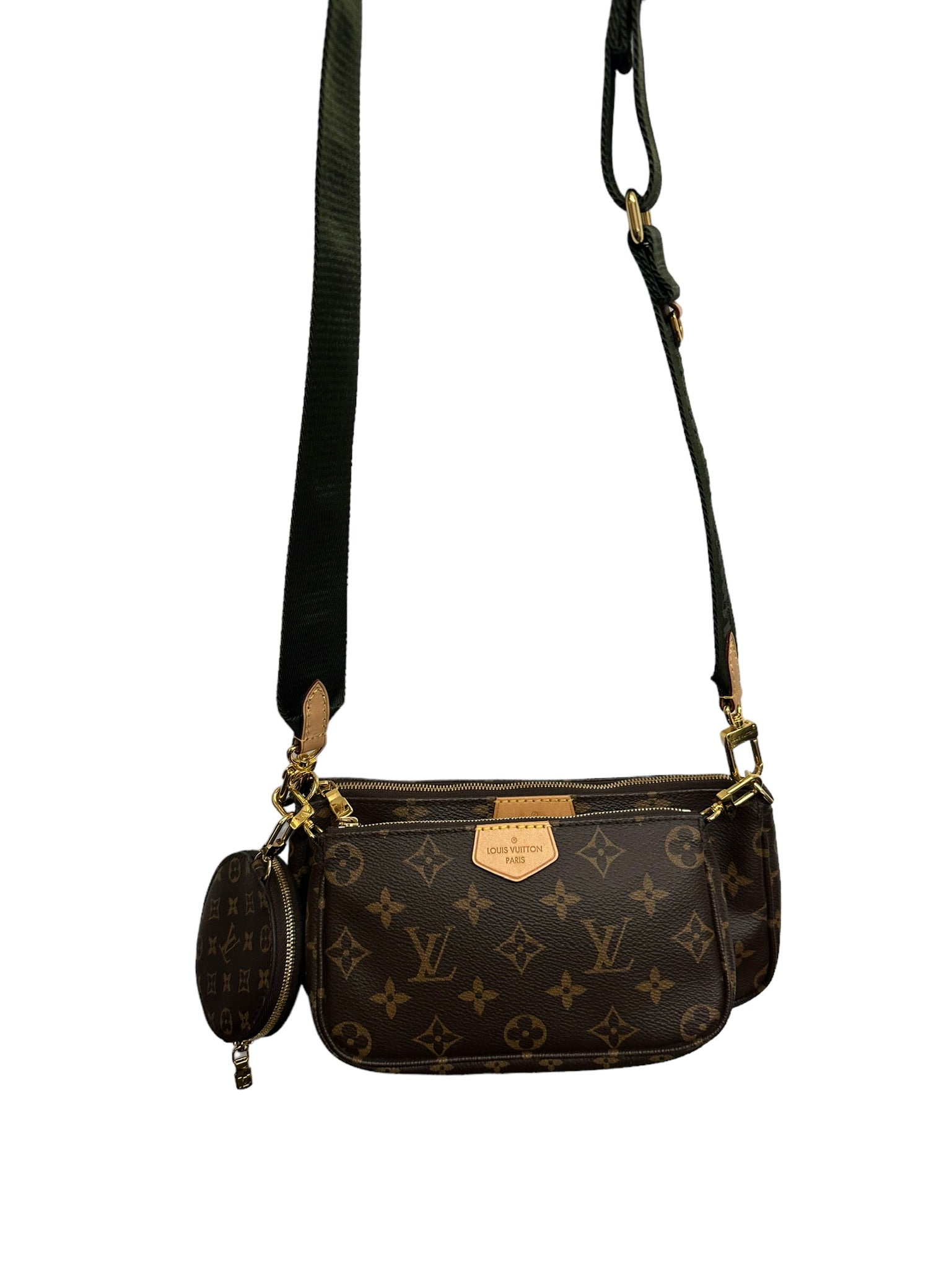 LOUIS VUITTON - Accesorios Pochette múltiples de lona con monograma verde