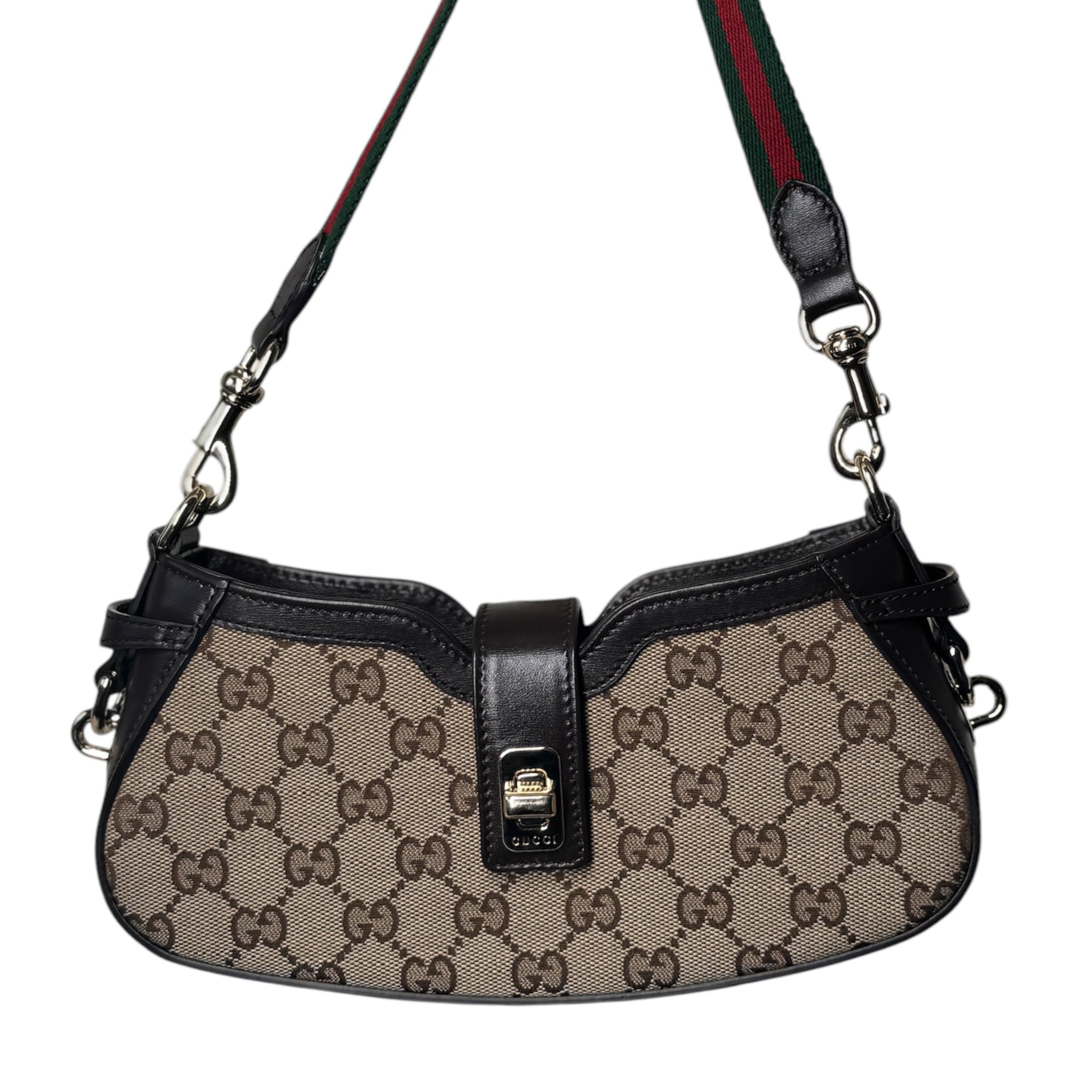 Bolso de hombro tipo hobo Moon Side de lona GG USADO