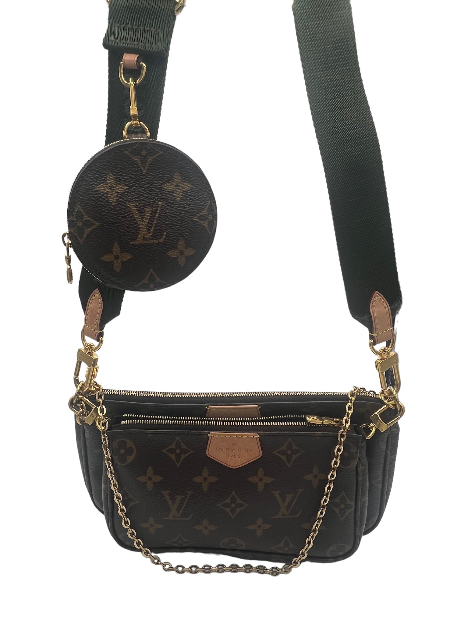 Louis Vuitton - Bolso multibolsillo de lona con monograma verde
