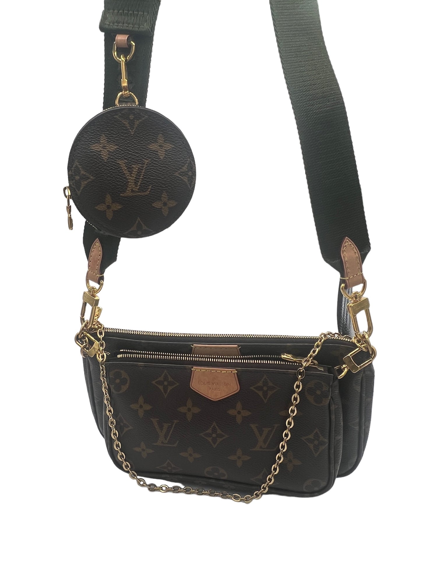 Louis Vuitton - Green Monogram Canvas Multipochette