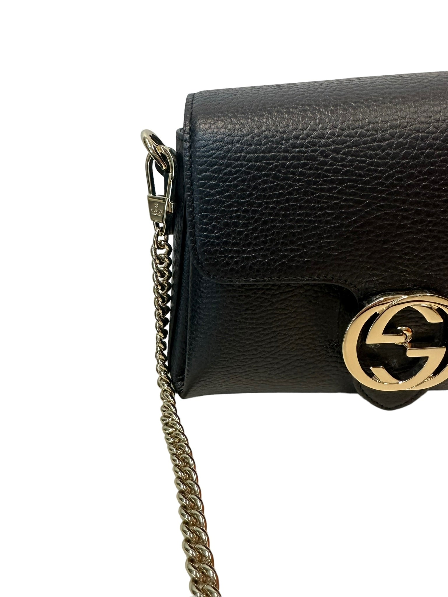 GUCCI - Bolso bandolera con G entrelazada de piel de becerro Dollar