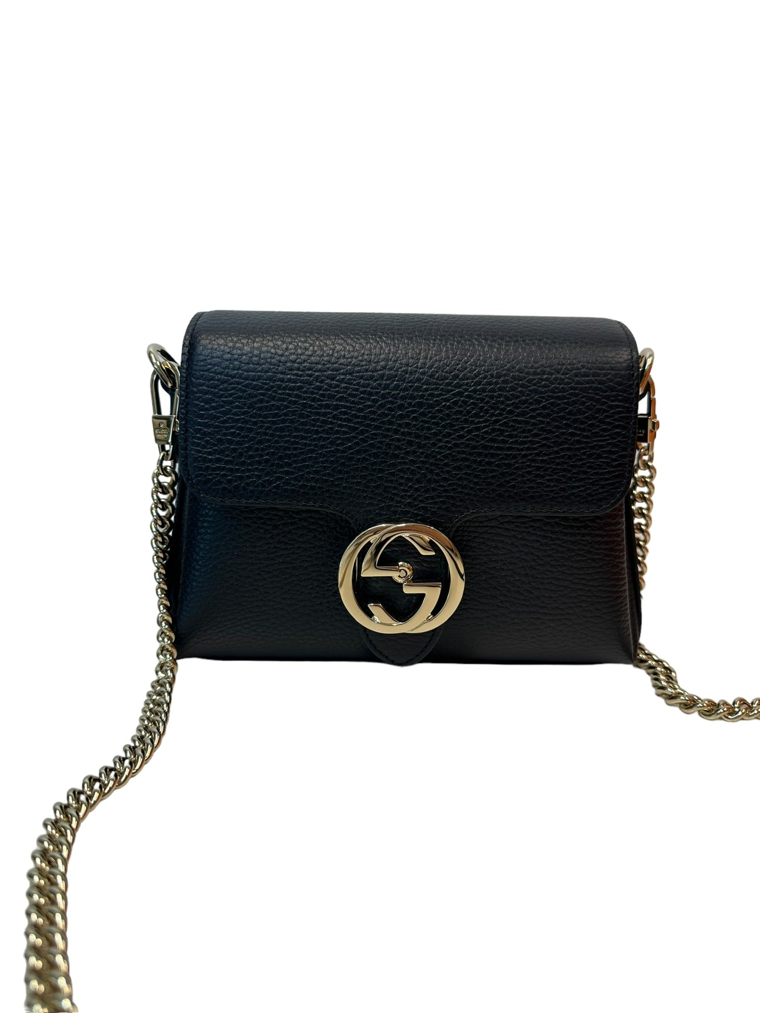 GUCCI - Bolso bandolera con G entrelazada de piel de becerro Dollar