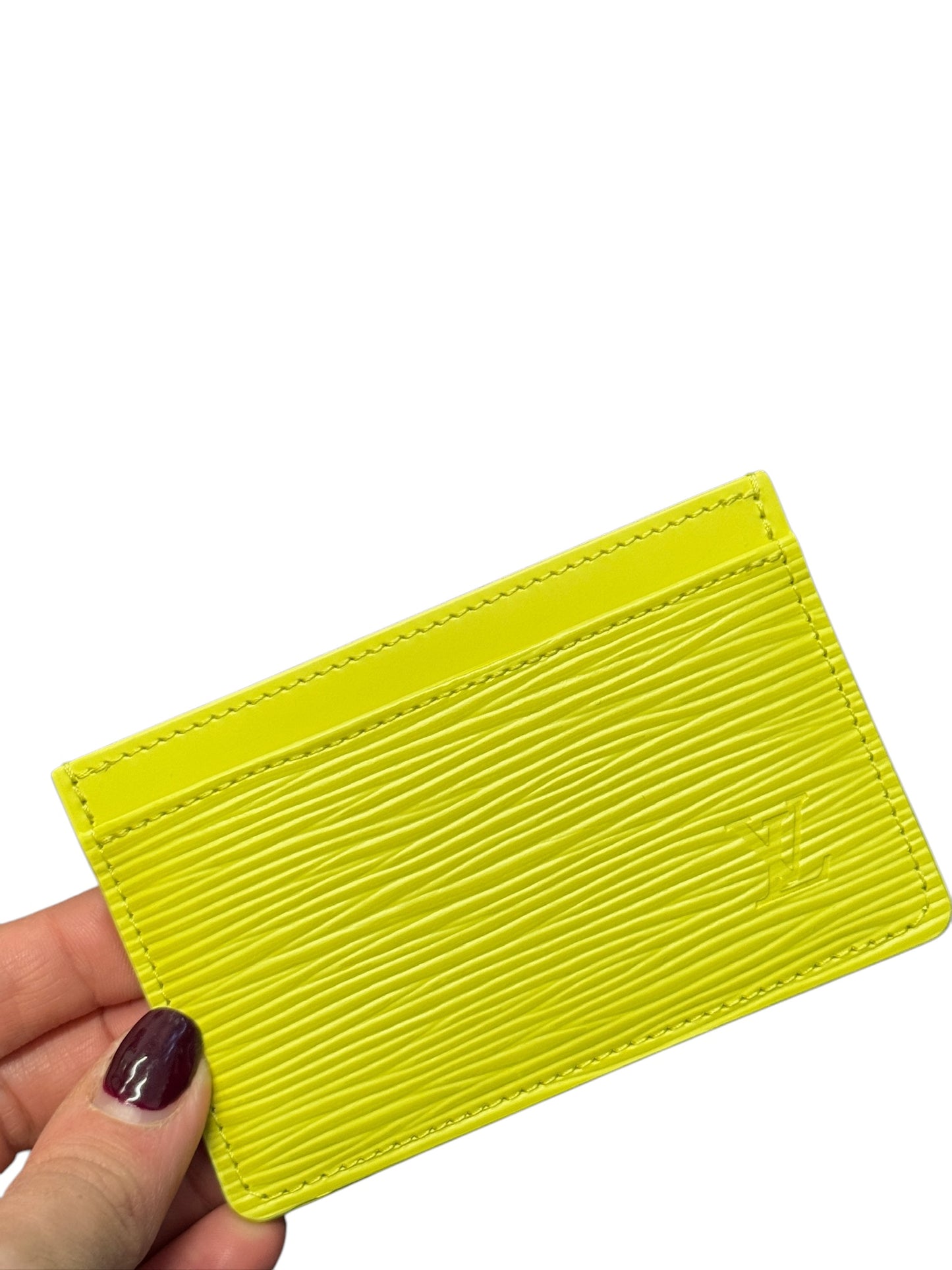 PRE-OWNED LV Citron Epi Card Case