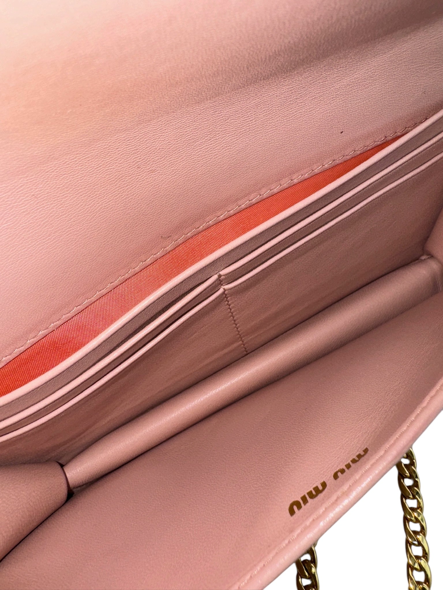 PRE-OWNED Pink WOC Calfskin Crossbody Bag
