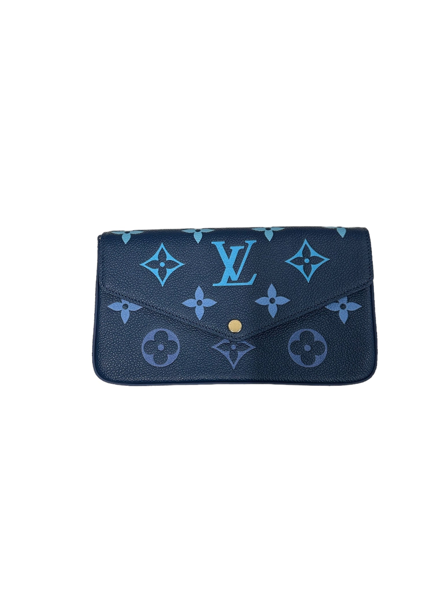 LOUIS VUITTON - Felicie Pochette con monograma gigante degradado en azul
