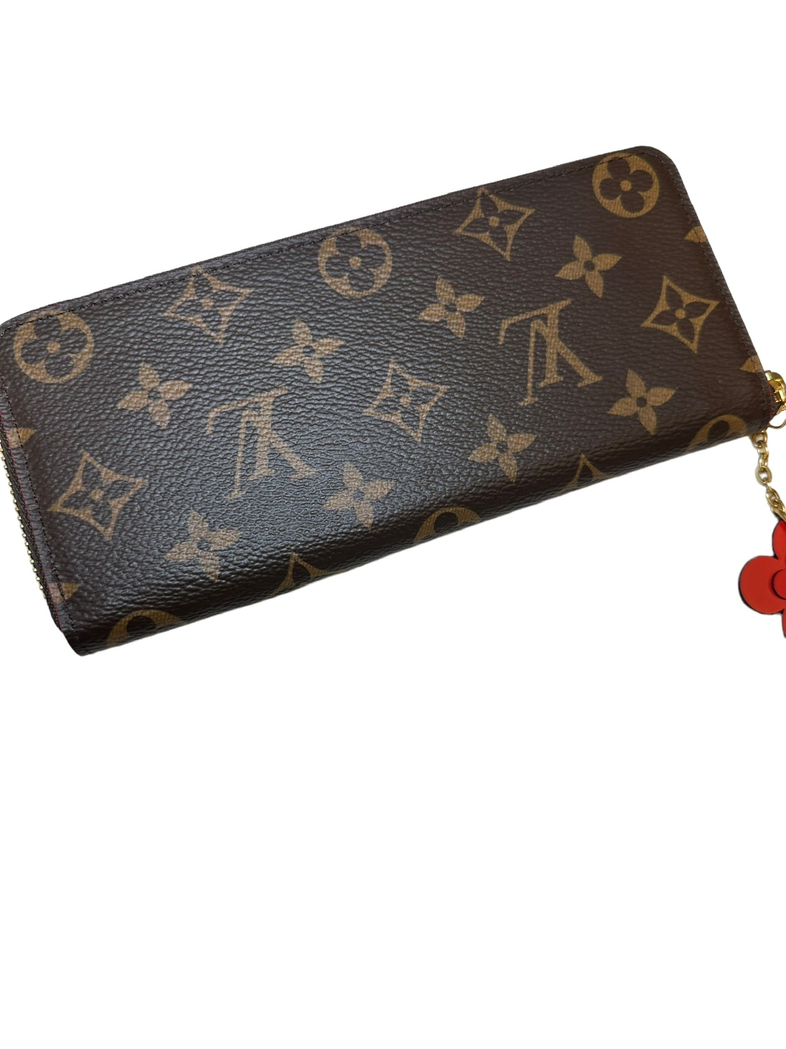 LOUIS VUITTON - Cartera Clemence con estampado de flores y monograma en lona
