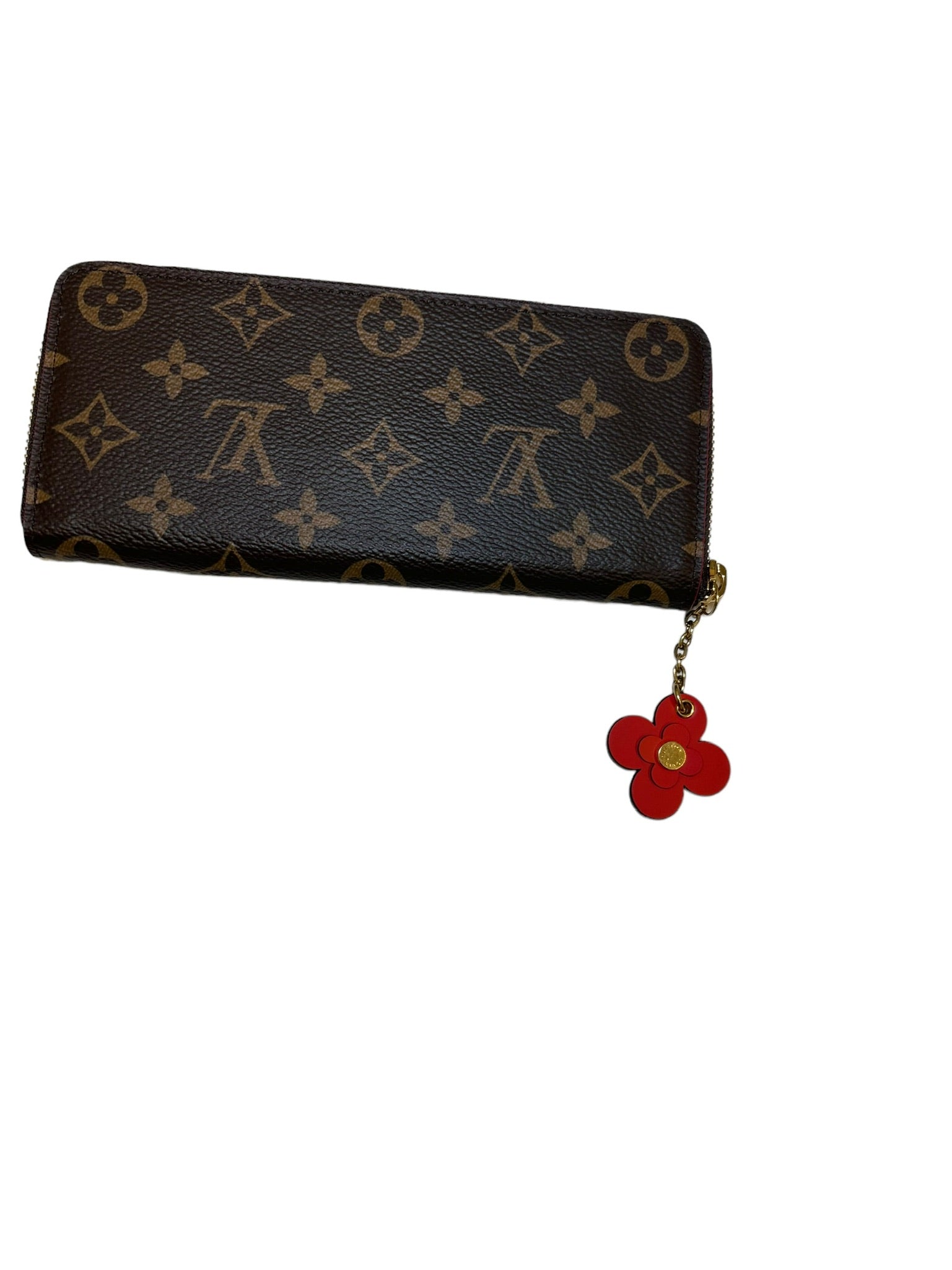 LOUIS VUITTON - Cartera Clemence con estampado de flores y monograma en lona
