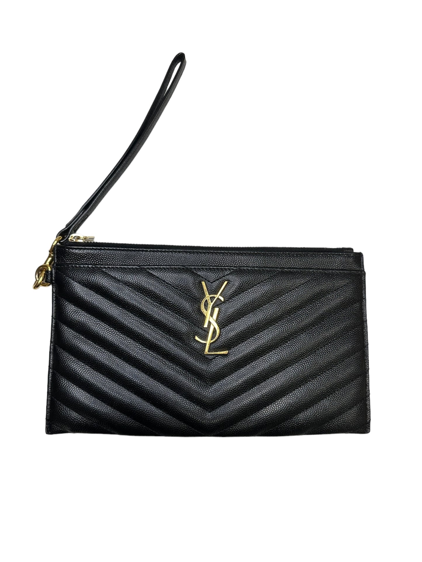 SAINT LAURENT - Cartera negra Grain De Poudre Bill