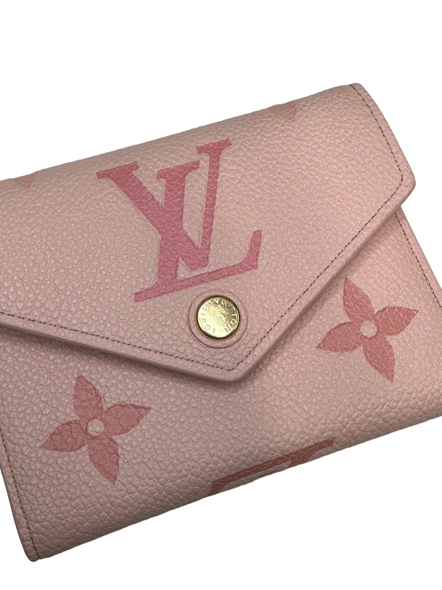 LOUIS VUITTON - Degrade Rose Gradient Empreinte Giant Monogram Victorine Wallet