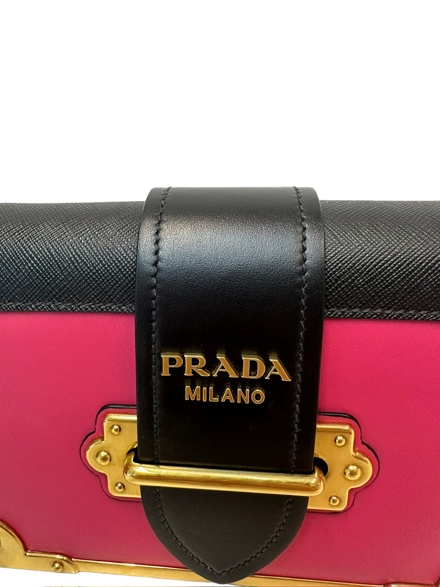 PRADA - Cahier Crossbody Bag City Calf and Saffiano Small
