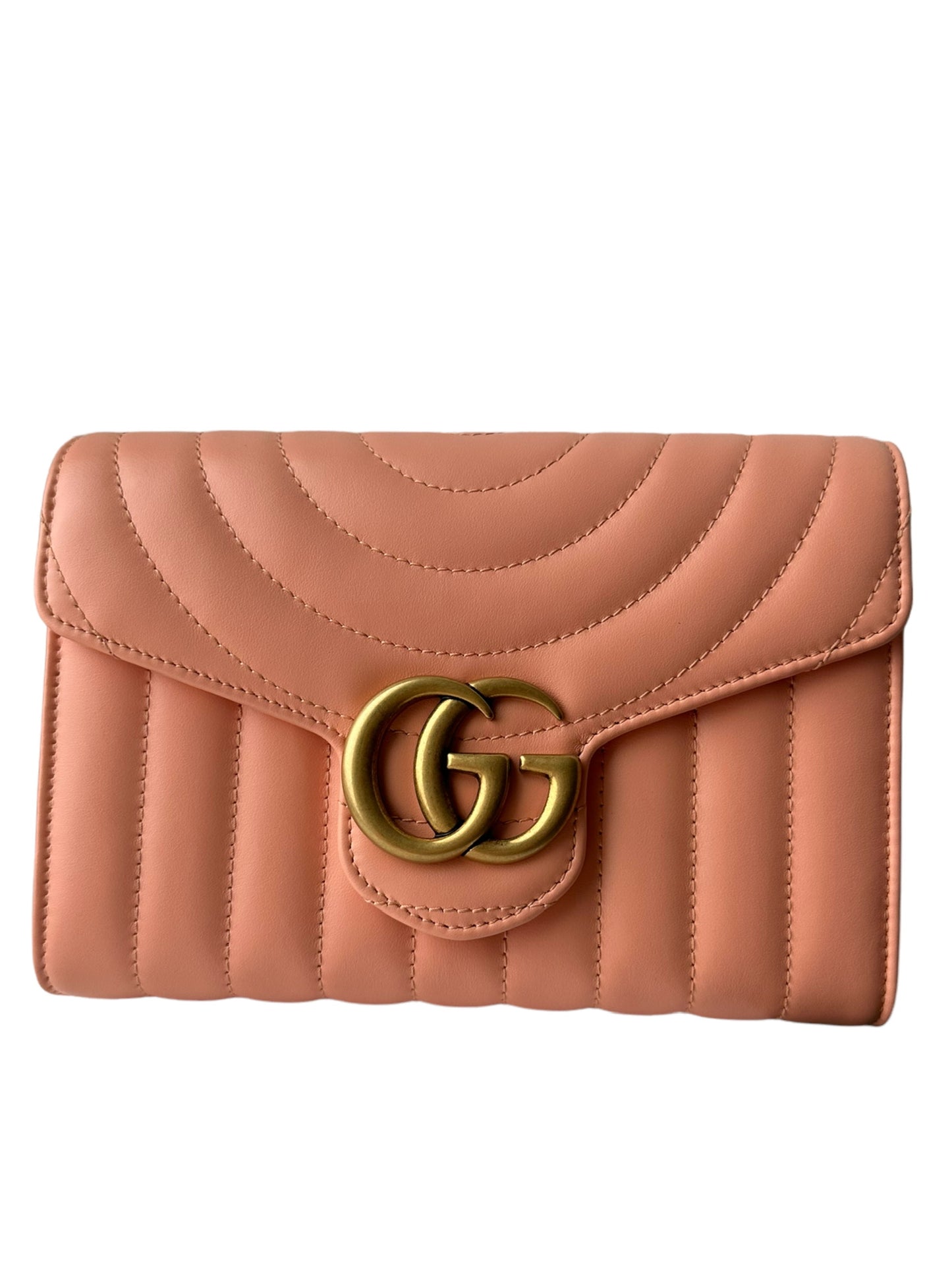 GUCCI - GG Marmont Wallet on Chain Peach