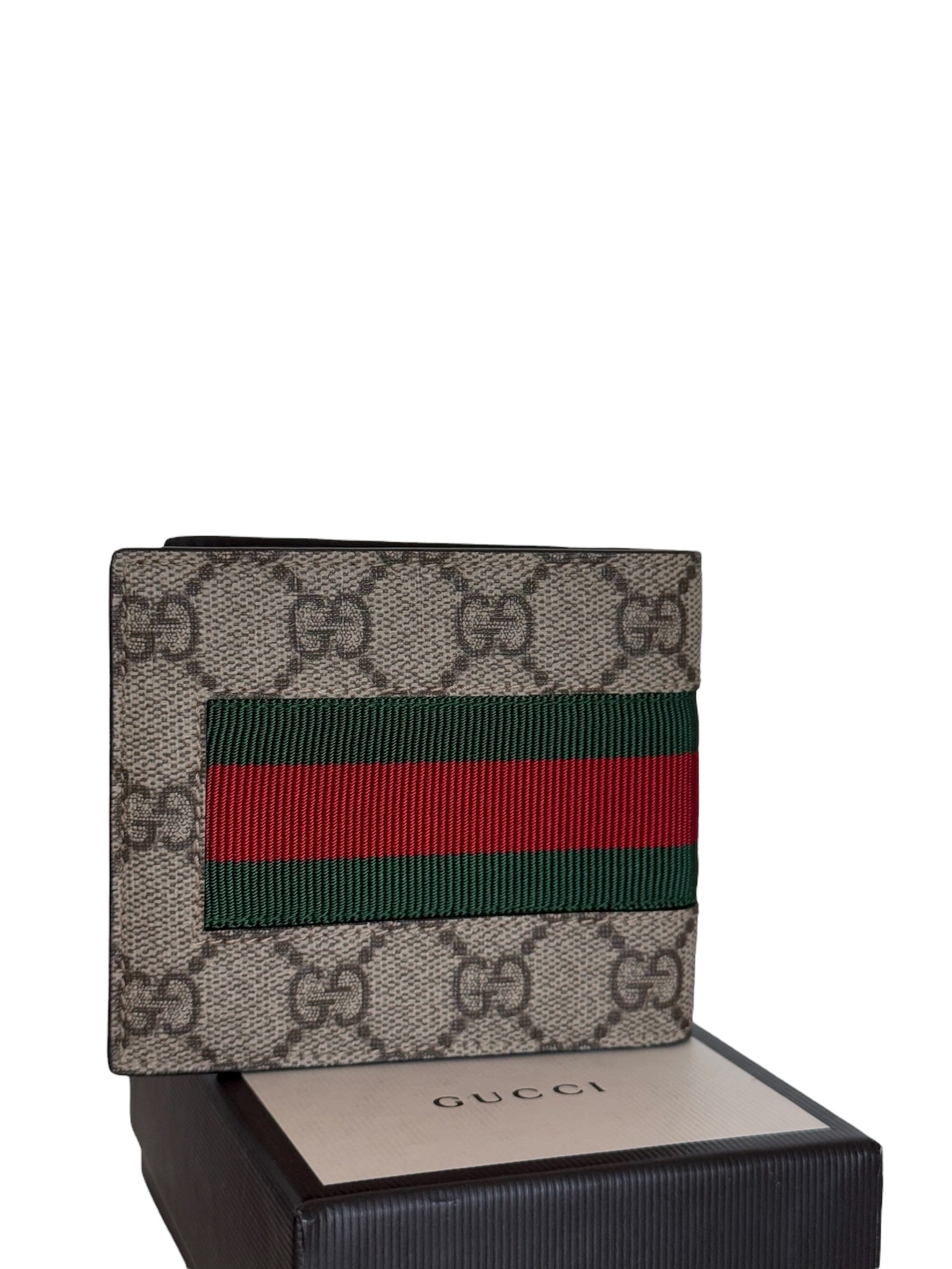 Cartera plegable de lona GG Bee de segunda mano