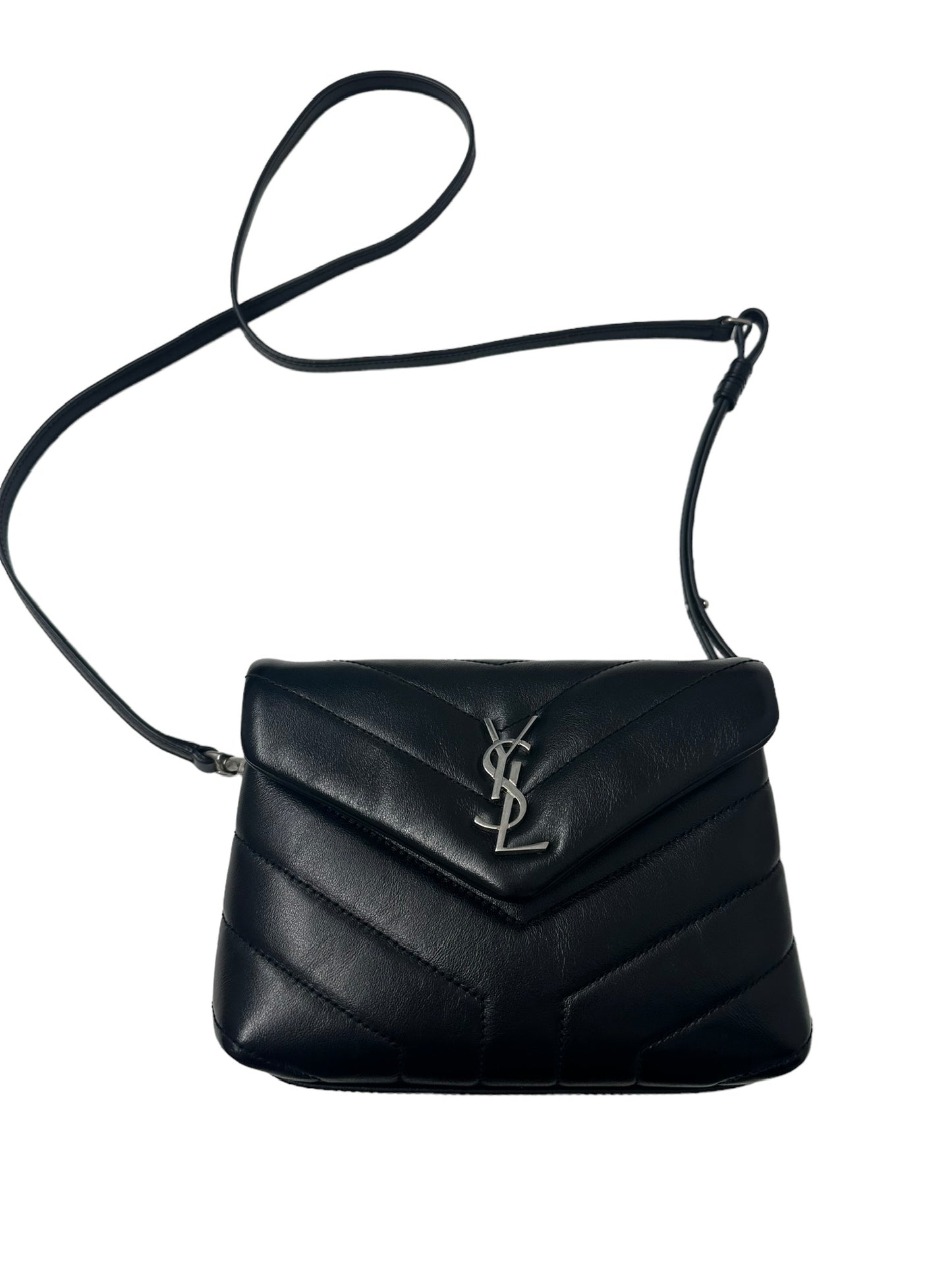 SAINT LAURENT - Black Quilted Leather Loulou Toy Size