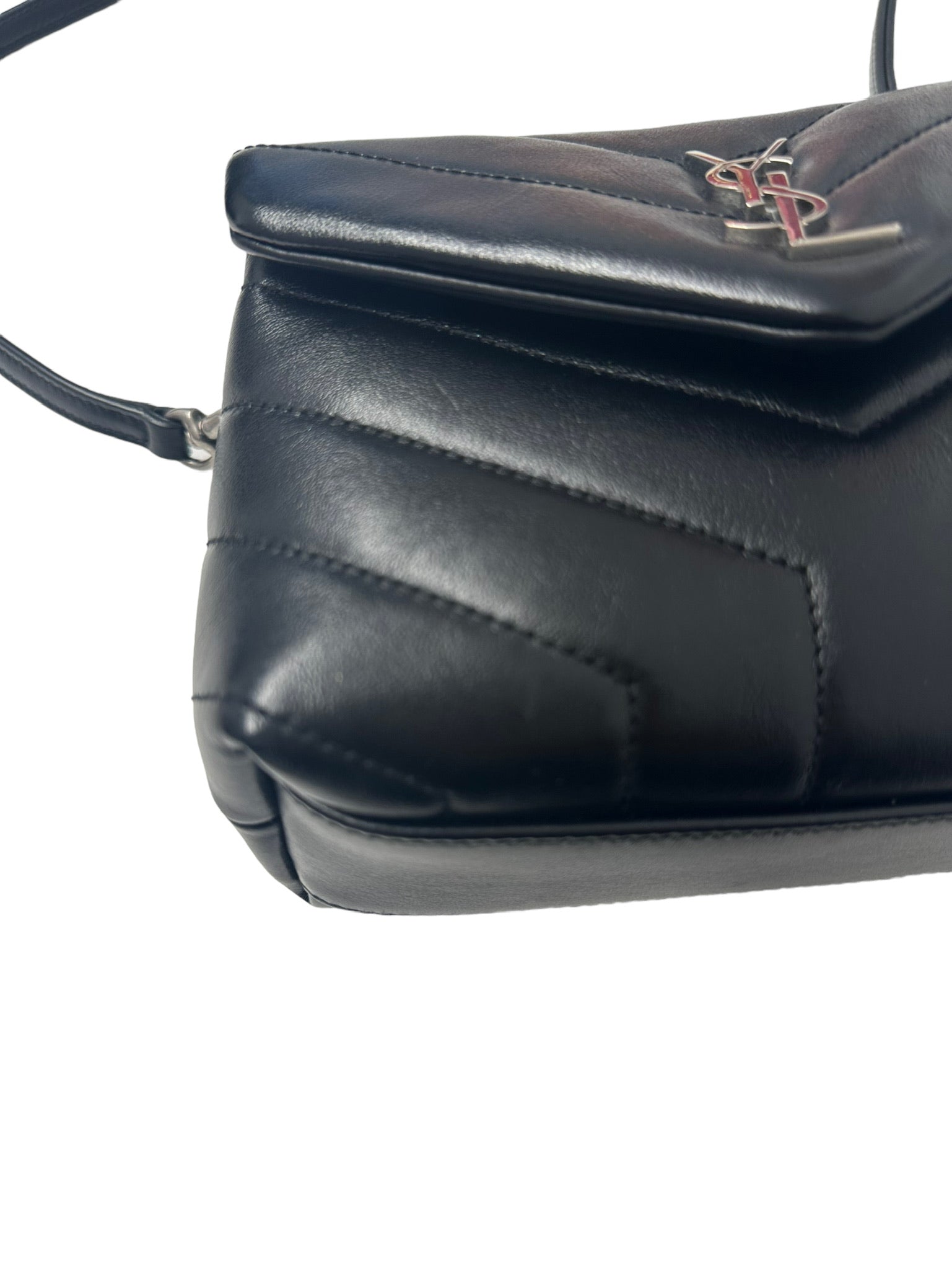 SAINT LAURENT - Black Quilted Leather Loulou Toy Size