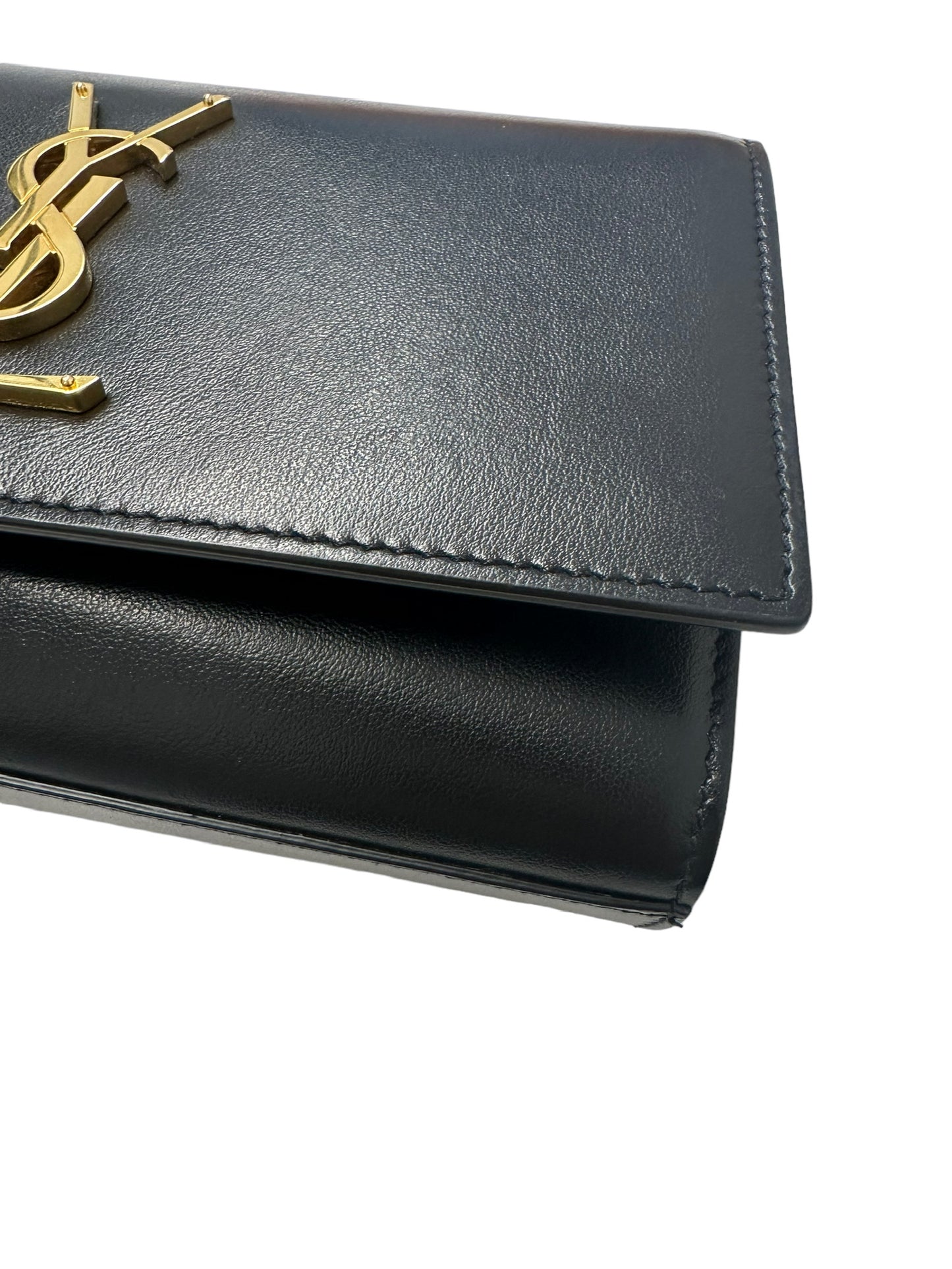 SAINT LAURENT - Black Monogram Clutch