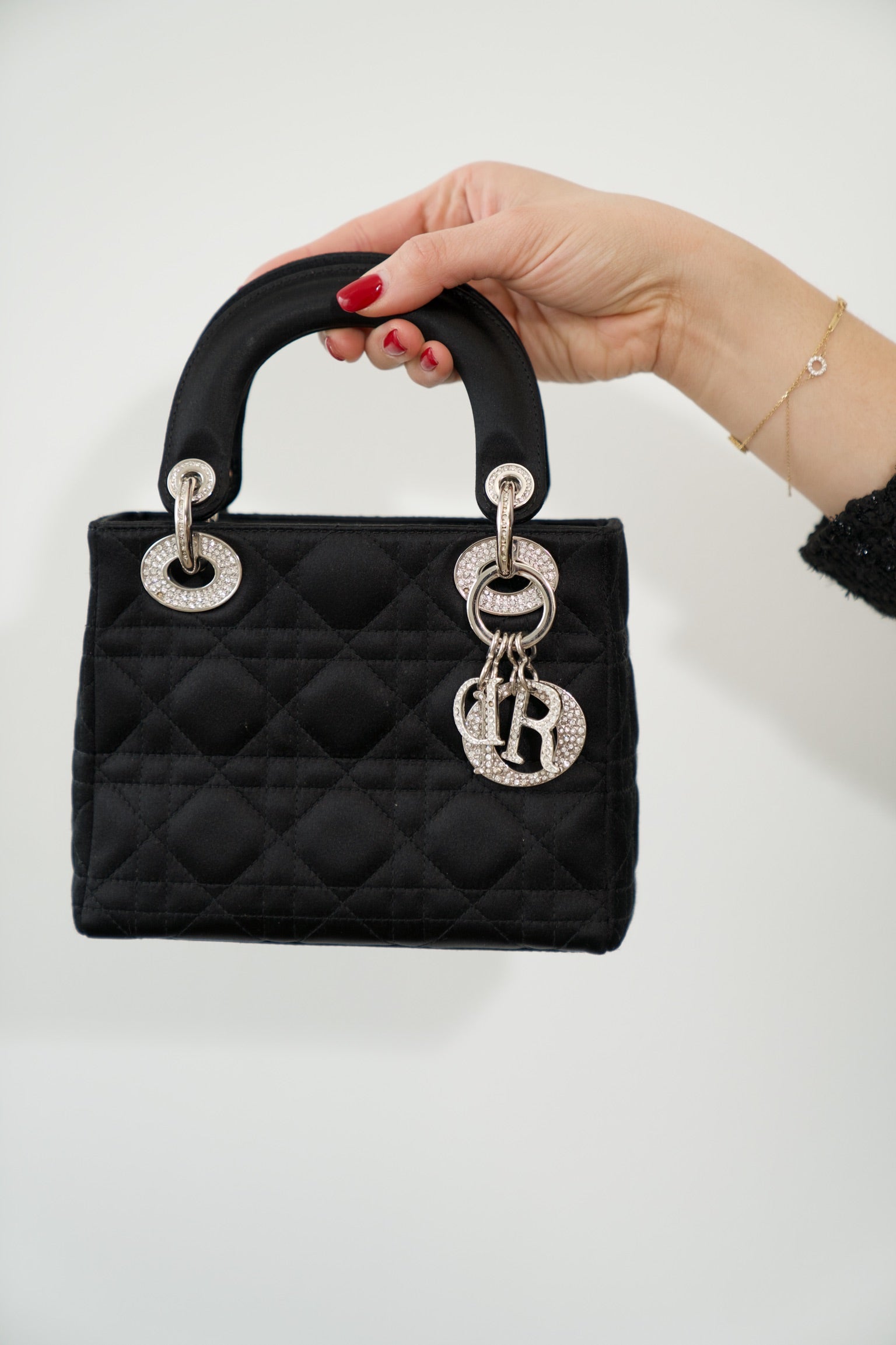 DIOR - Mini Lady Dior Satén Negro