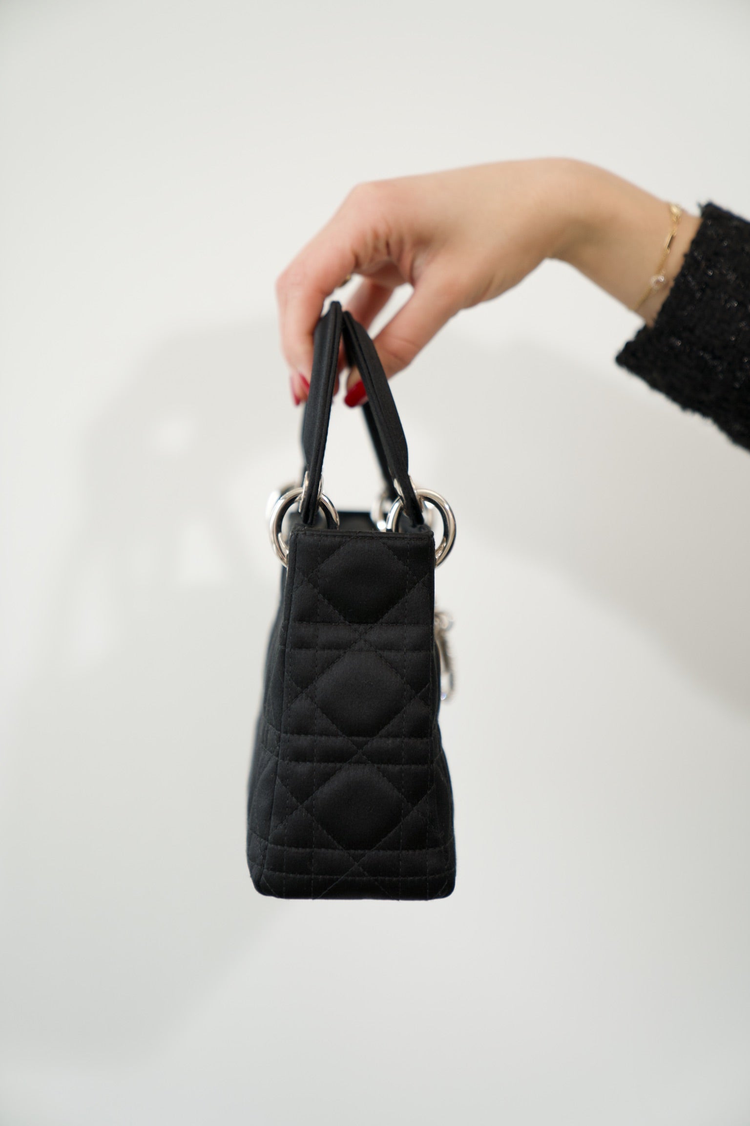 DIOR - Mini Lady Dior Satén Negro