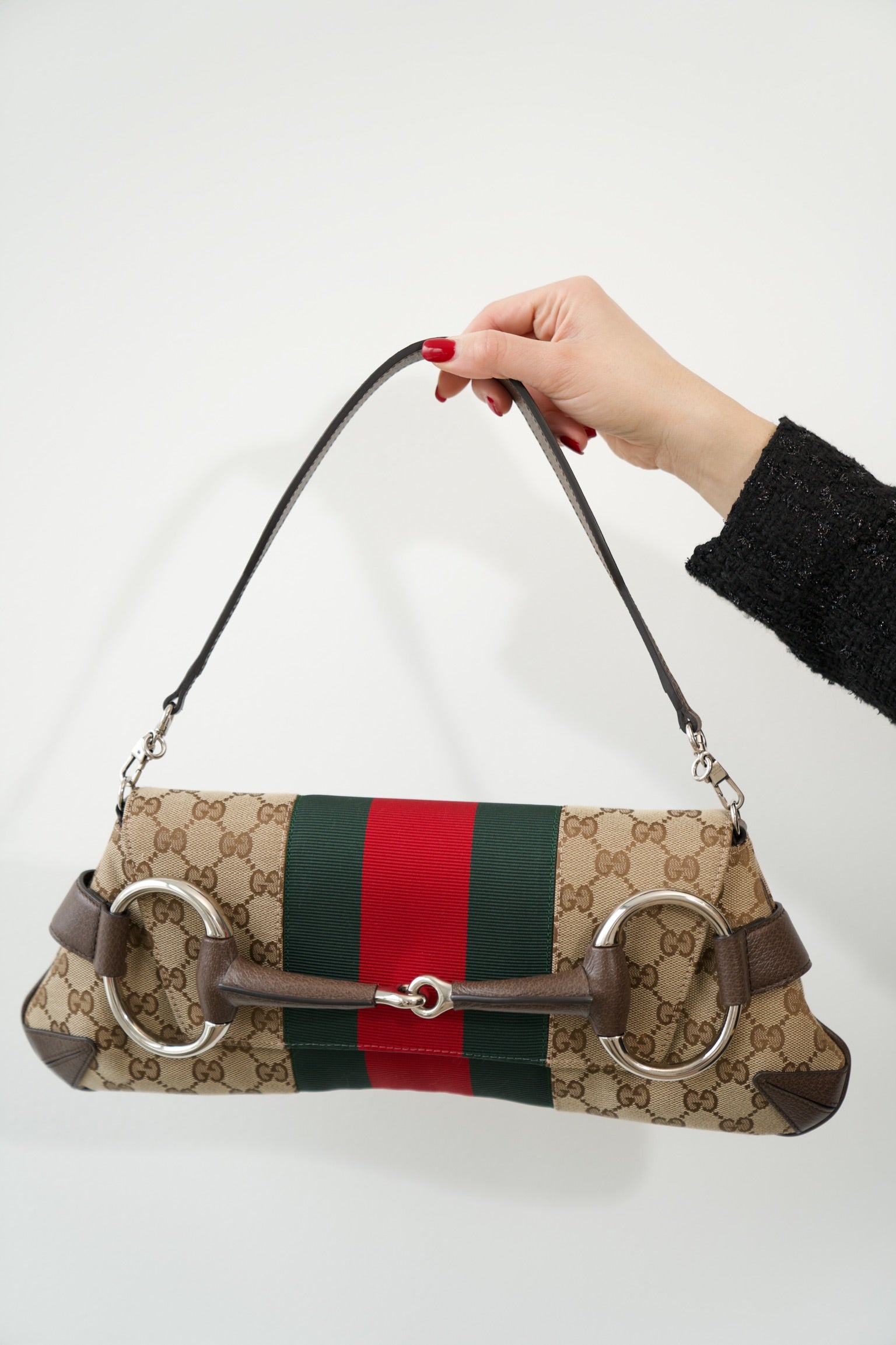 GUCCI - BOLSO DE HOMBRO MEDIANO CON CADENA HORSEBIT