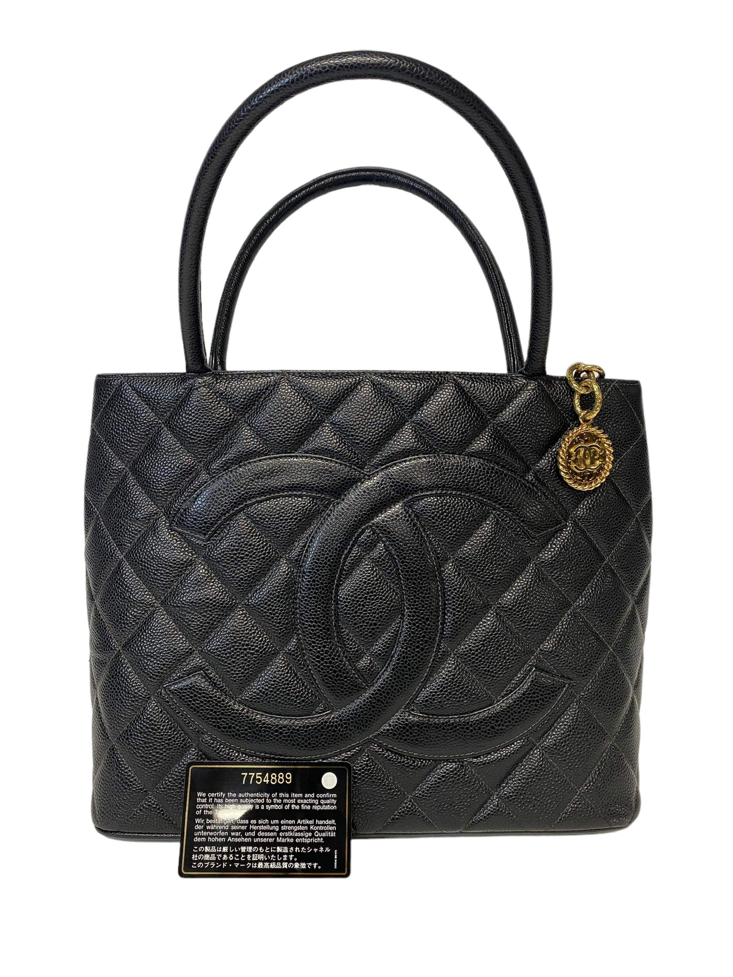 CHANEL - Medallion Tote Quilted Caviar