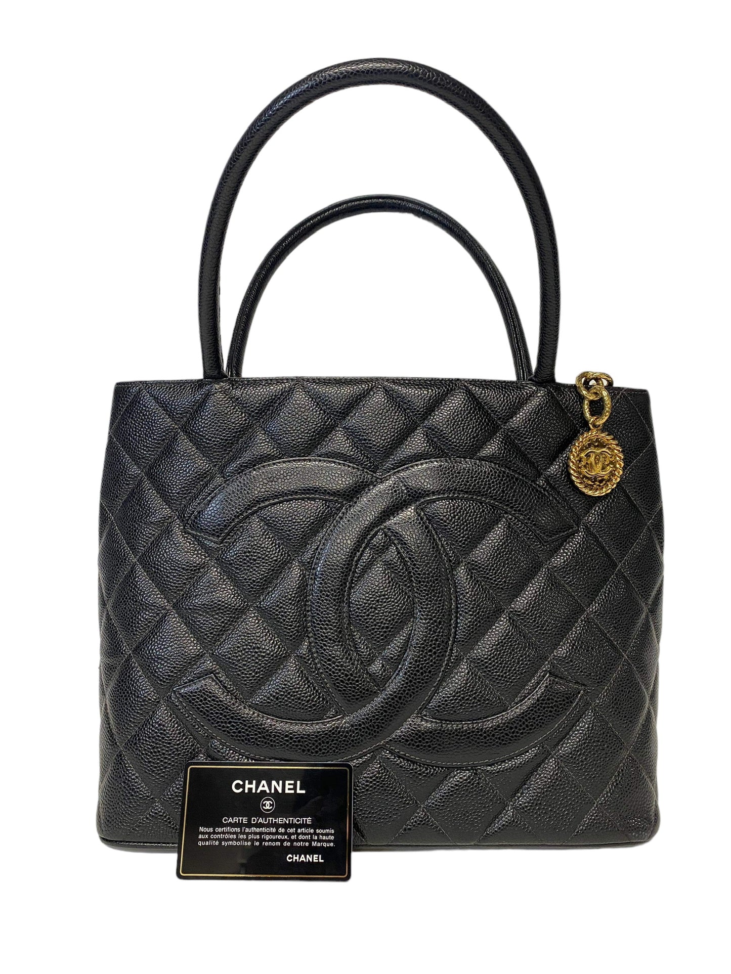 CHANEL - Medallion Tote Quilted Caviar