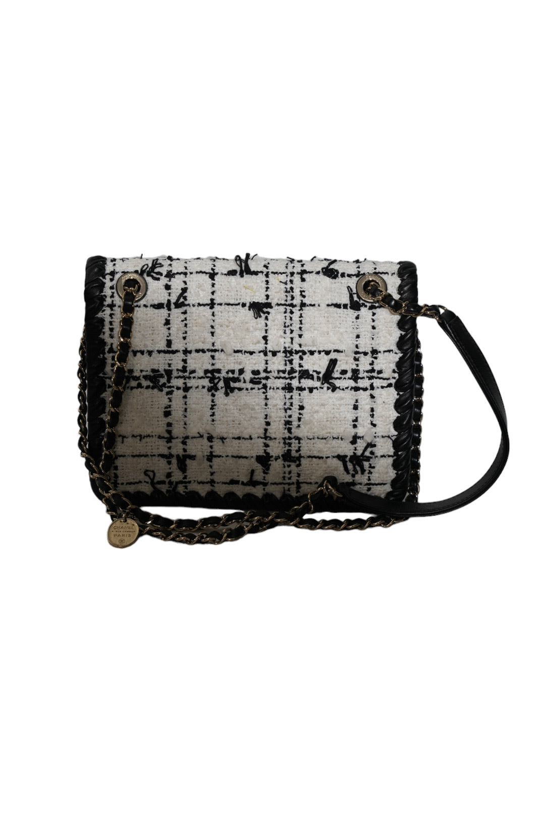 CHANEL - Piel de becerro trenzada en tweed