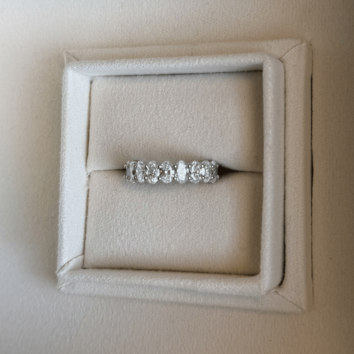 TDC Oval Eternity Lab Diamond Ring - 4 CTW