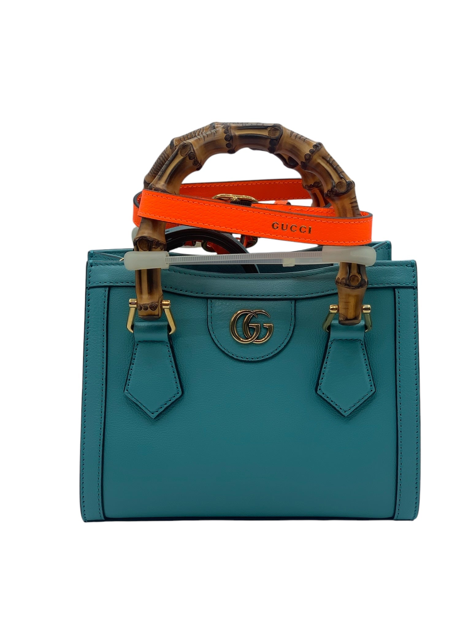 Bolso tote de piel azul GG Diana Mini de segunda mano