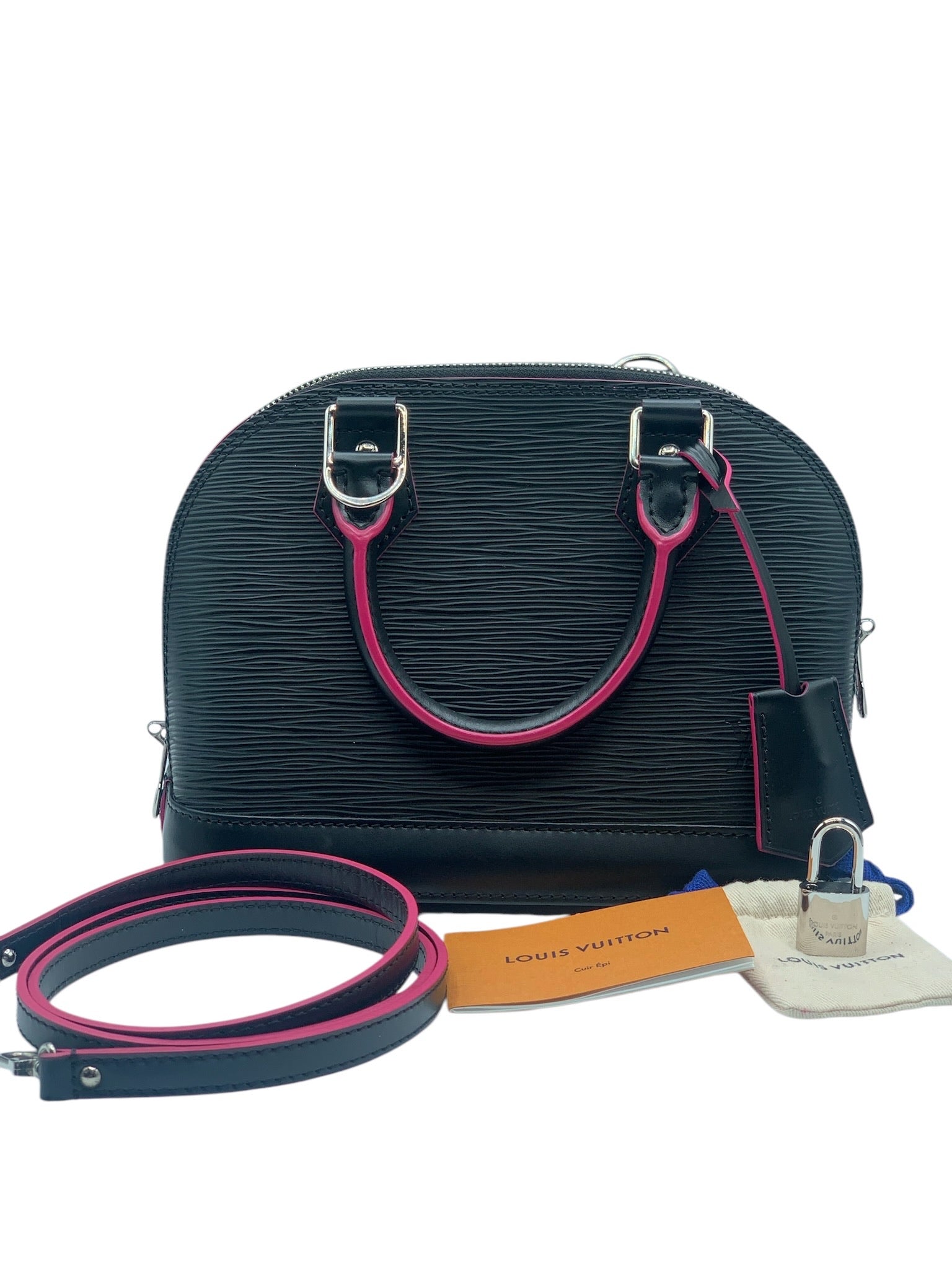 Bolso de hombro LV Alma BB Epi negro de segunda mano