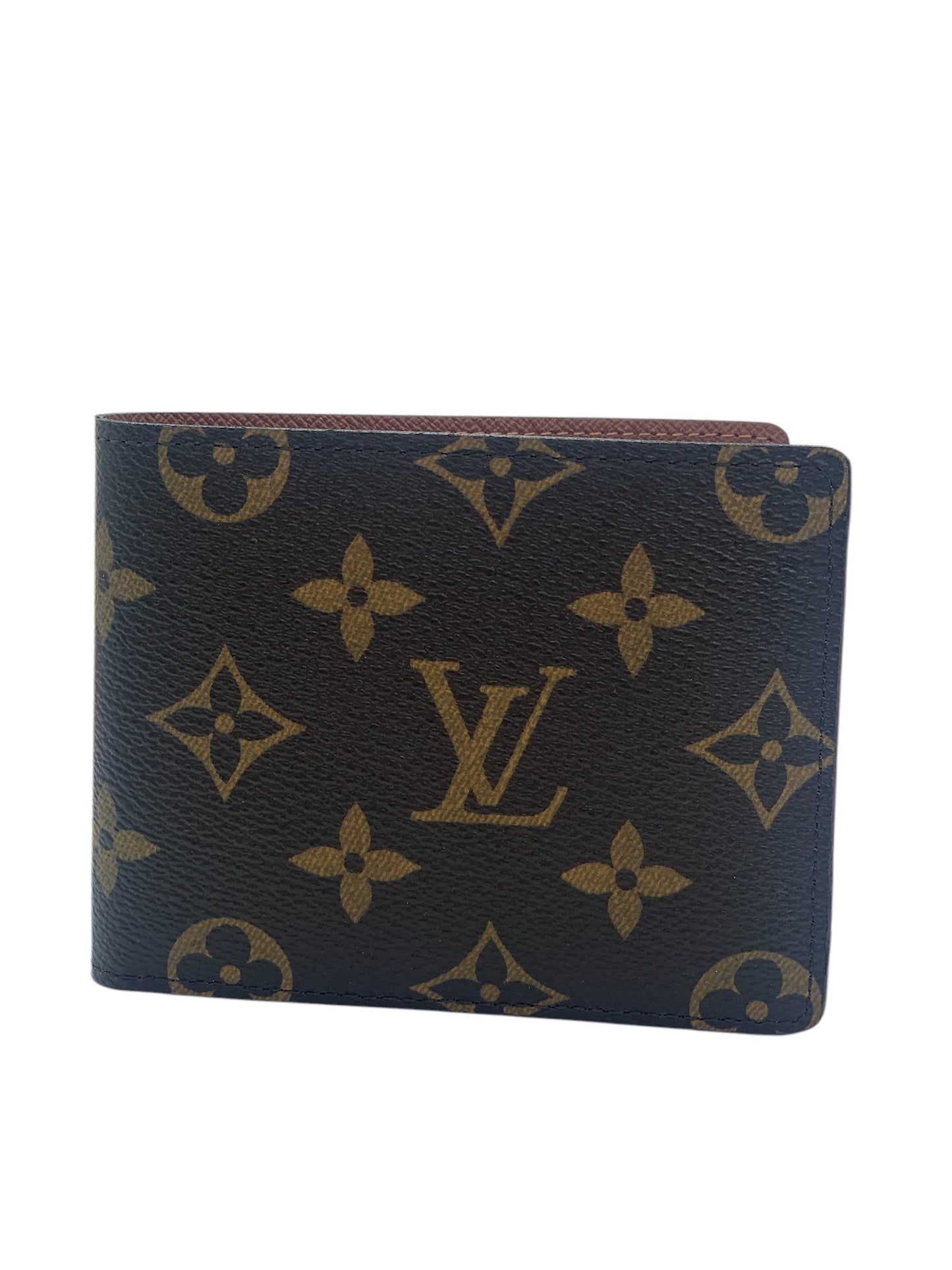 PRE-OWNED LV Bifold Monogram Canvas Short Wallet