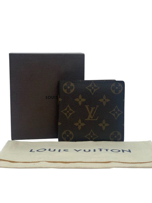 PRE-OWNED LV Bifold Monogram Canvas Short Wallet