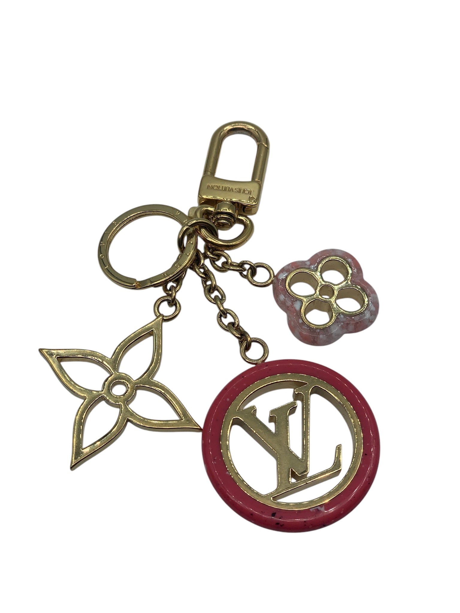 PRE-OWNED LV Pink Bag Charm