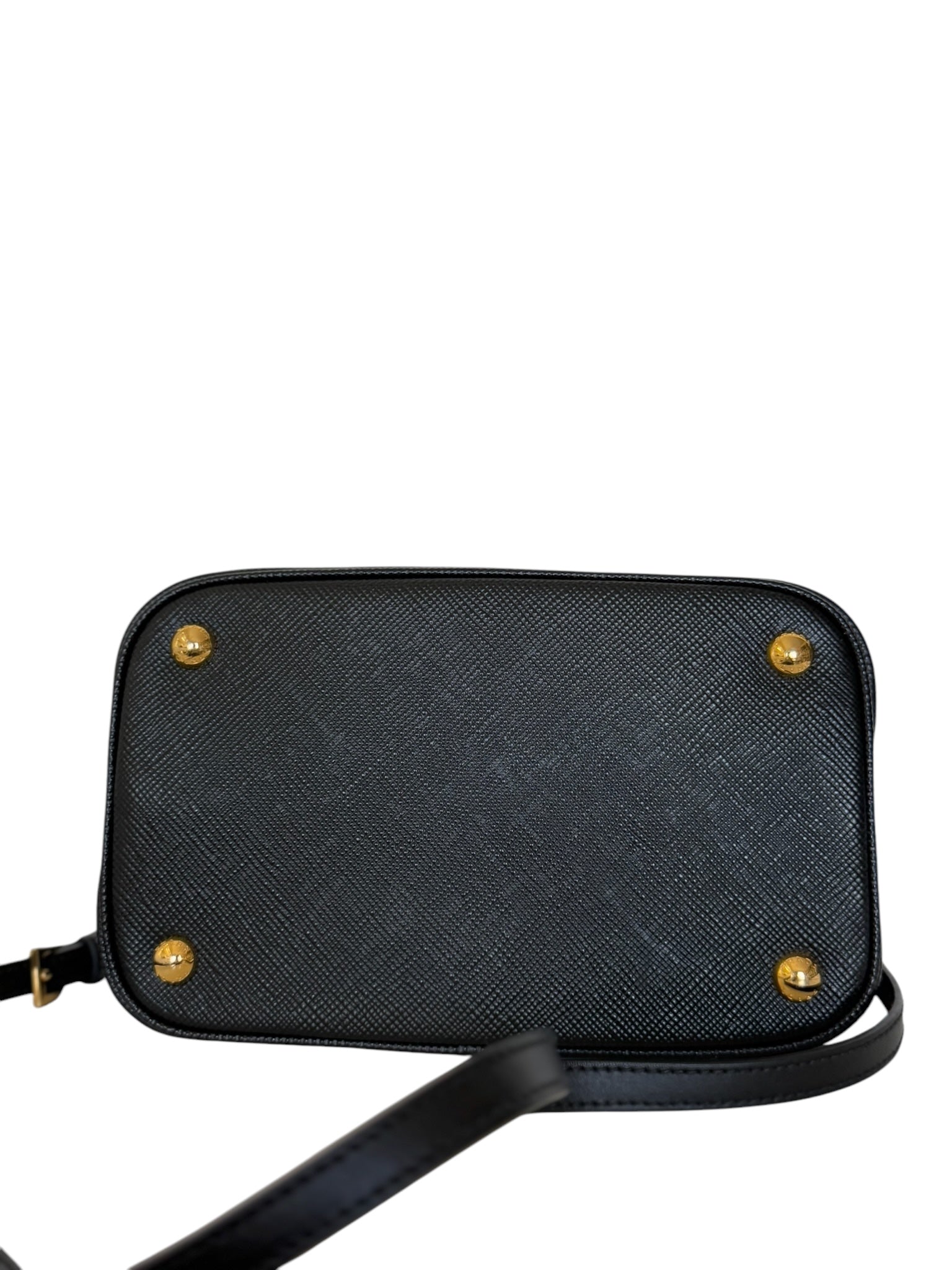 PRE-OWNED Panier Black Saffiano Shoulder Bag