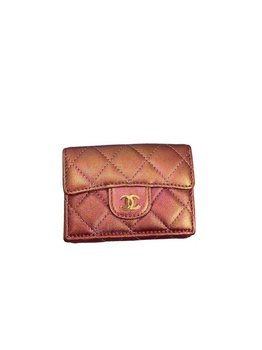 CHANEL - Iridescent Lambskin Quilted Small Flap Wallet