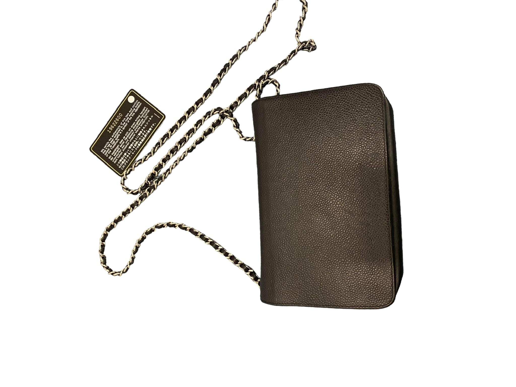 Cartera CC Caviar con cadena de segunda mano WOC Bolso bandolera atemporal