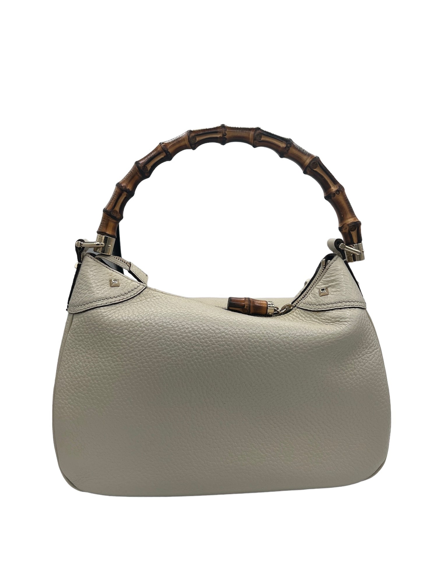GUCCI - Daily Bamboo White Top Handle Bag