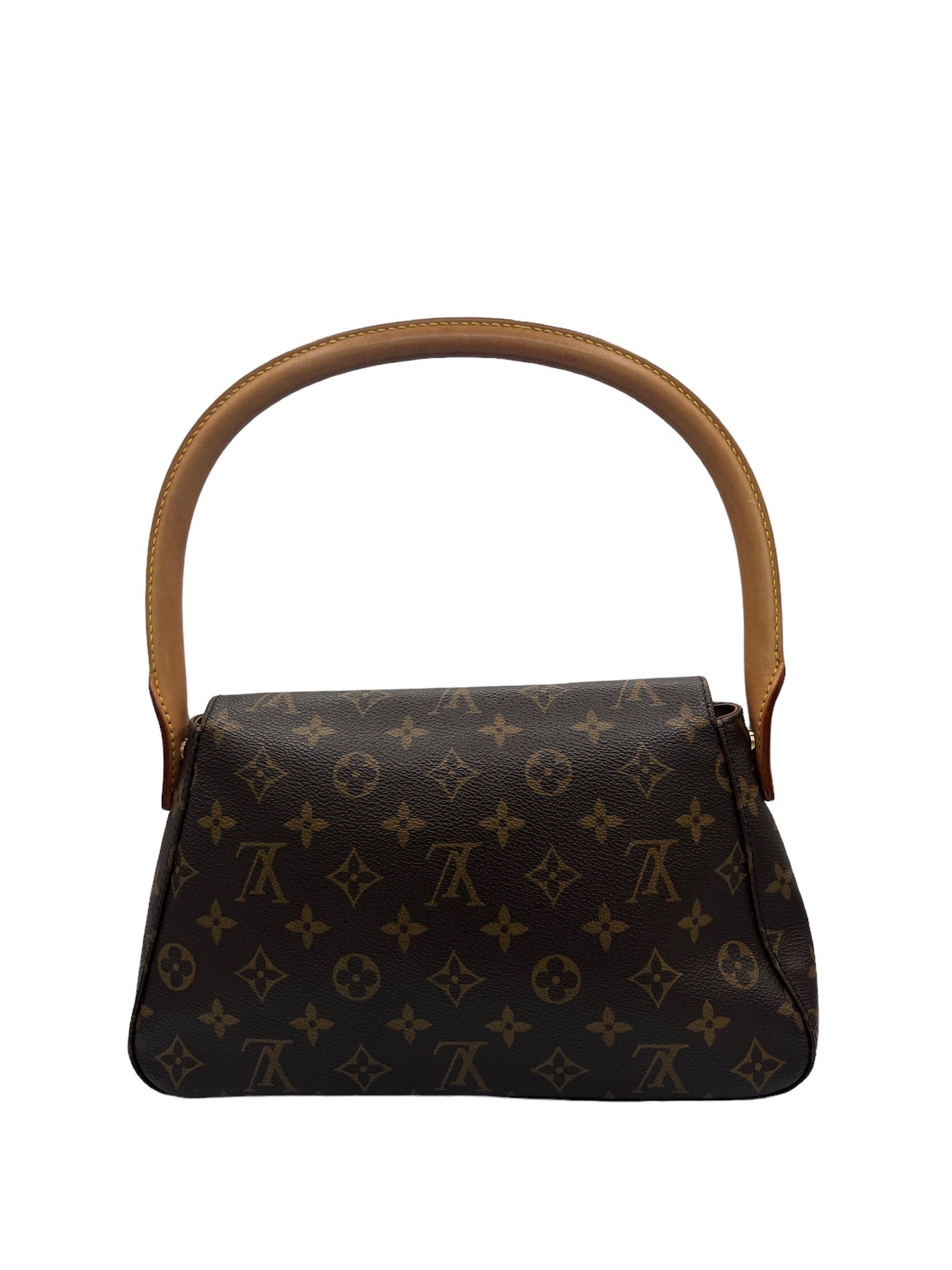 LOUIS VUITTON - Bolso de mano mini con asa en lona y monograma