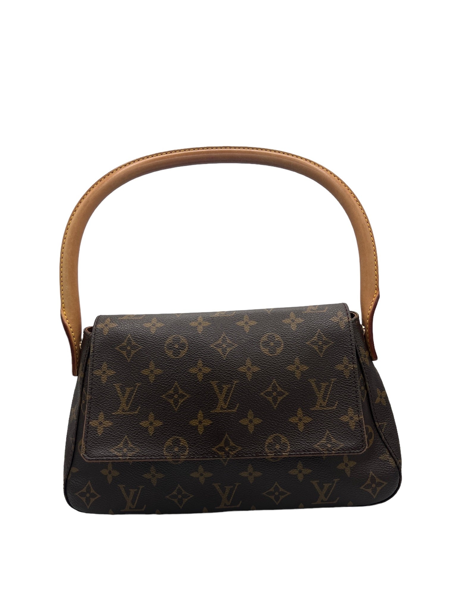 LOUIS VUITTON - Bolso de mano mini con asa en lona y monograma