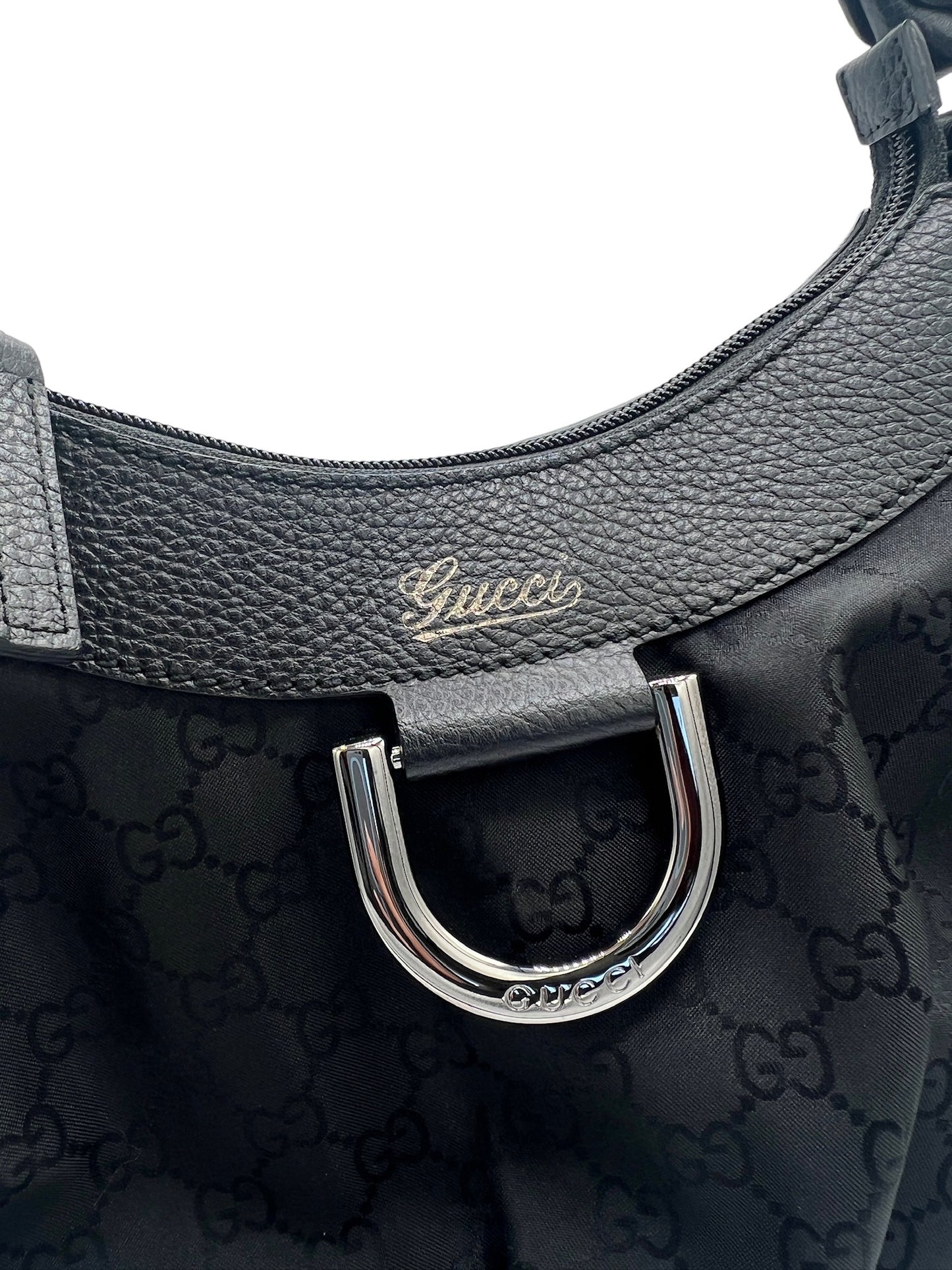 GUCCI - Black Hobo GG Canvas Shoulder Bag