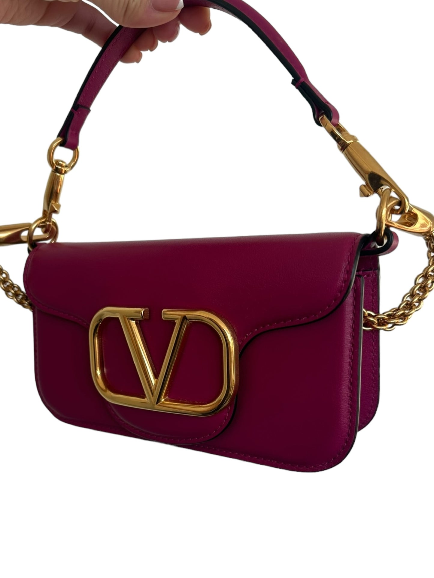 VALENTINO - Leather Vlogo Mini Loco Handbag