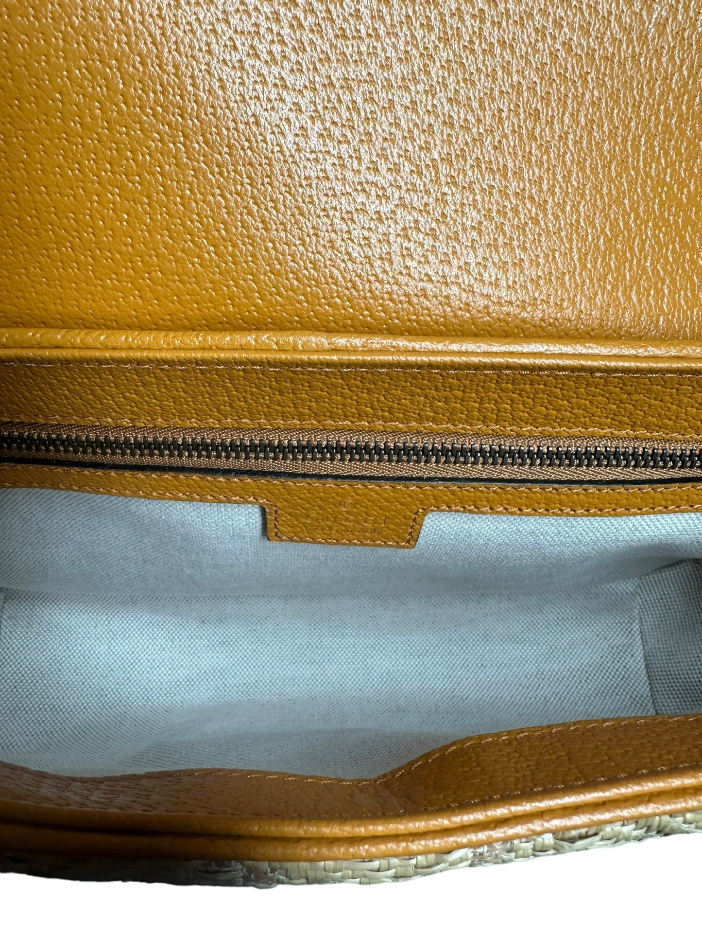 GUCCI - GG Marmont Raffia Shoulder Bag