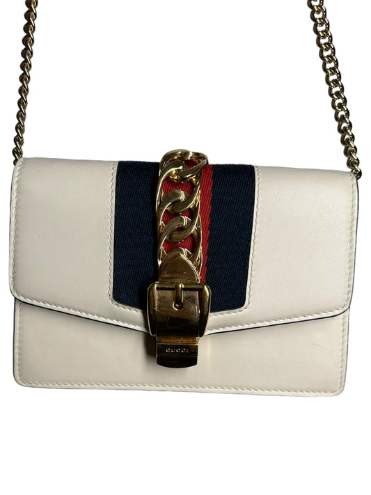 GUCCI - White Super Mini Sylvie Crossbody Bag